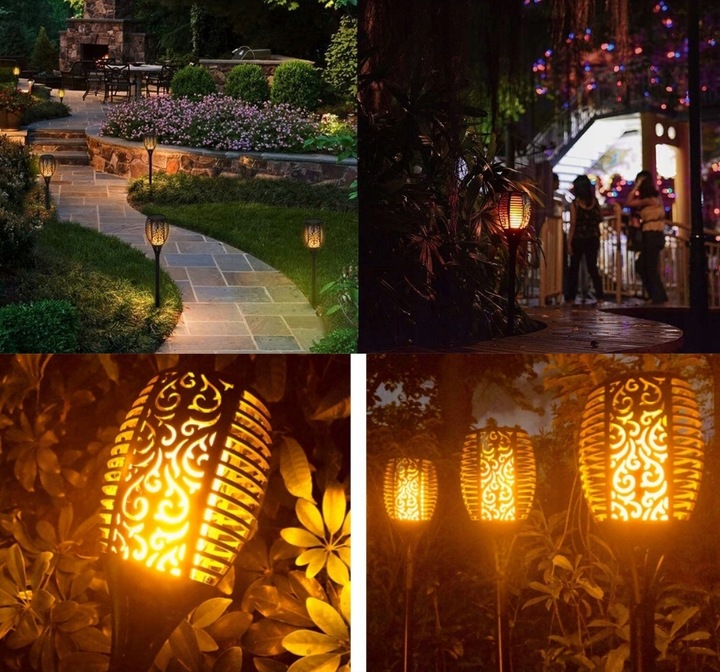 Lampa solarna wbijana SuperLED czarny 50 cm 4 szt. Kolor dominujący czarny