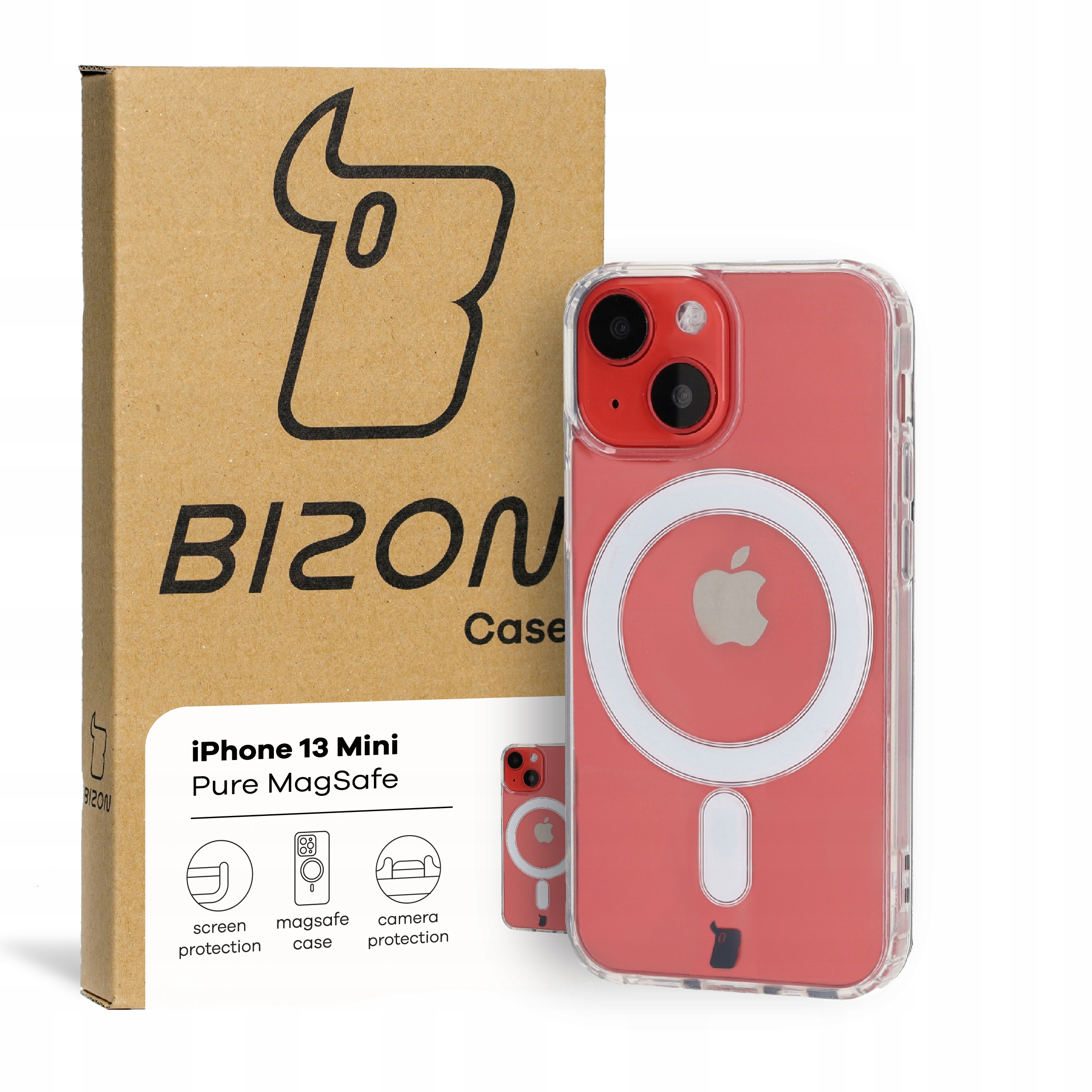 

Etui Bizon do iPhone 13 Mini, case, cover, MagSafe