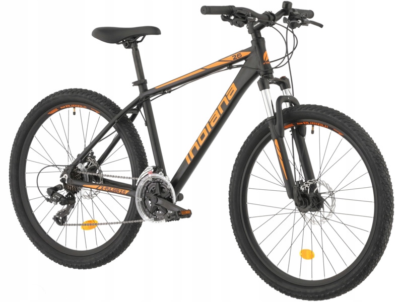 Rower górski Mtb Indiana X-Pulser 2.6 M15 26 cali męski Czarno-pomarańczowy