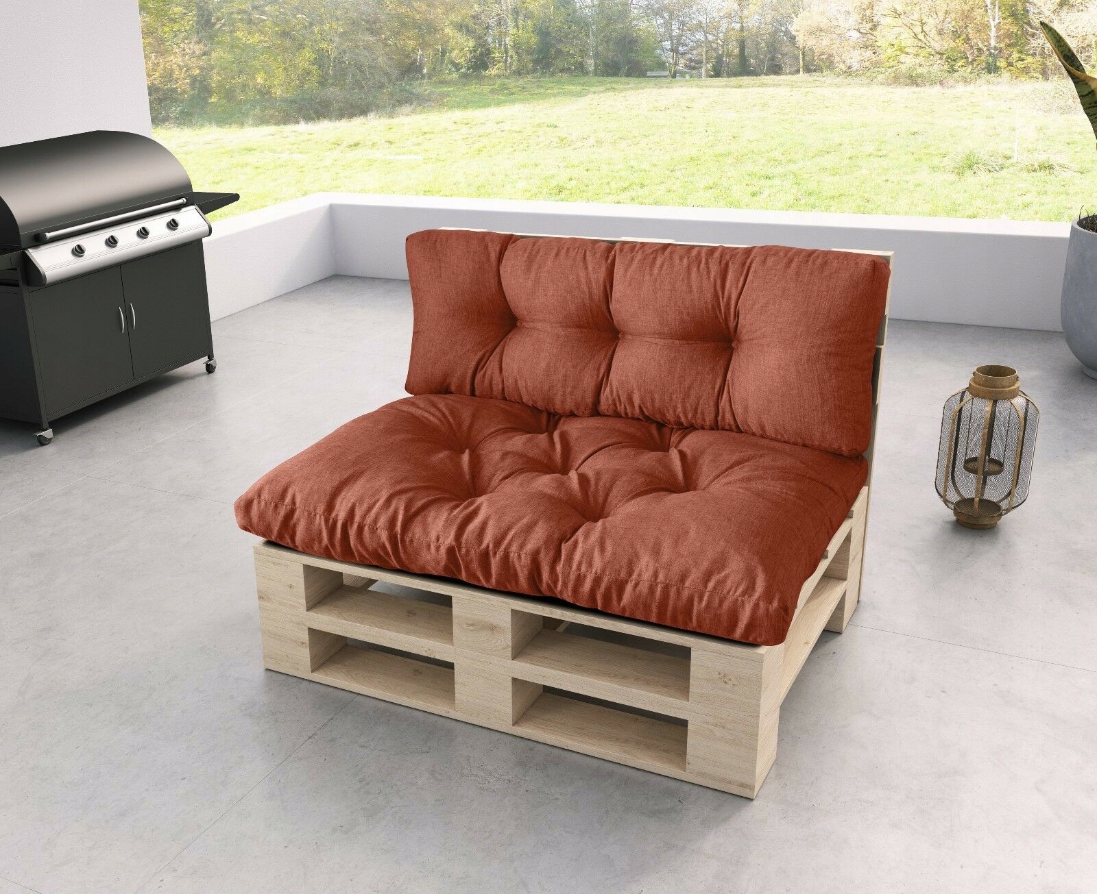 Sada polštářů na houpačku 120 x 80 cm Malmo Sada polštářů