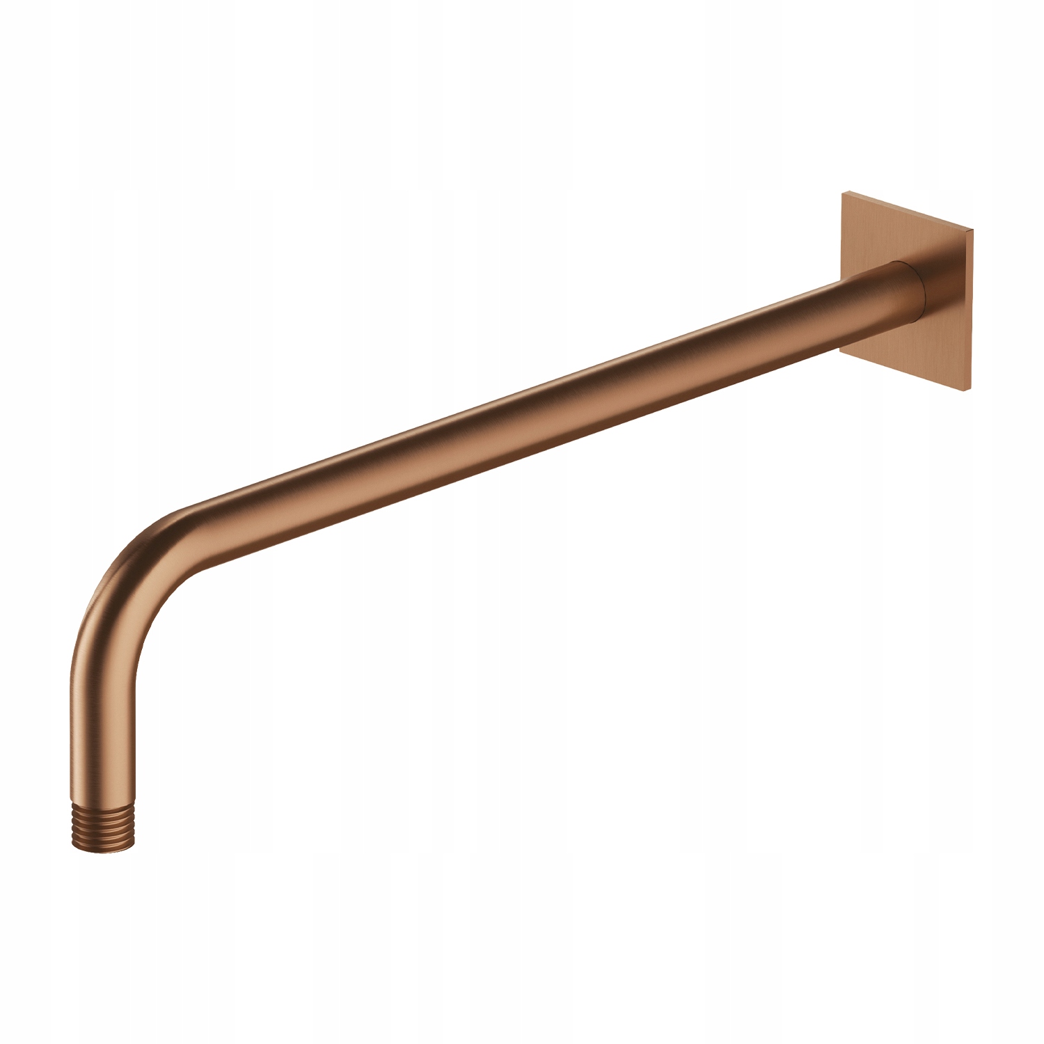 Nástěnné Sprchové Rameno Čtvercové, Kartáčovaná Měď, 40 CM