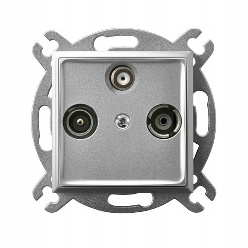 Aria Anténová zásuvka Rtv-sat Striebro Ospel strieborná GPA-US/M/18