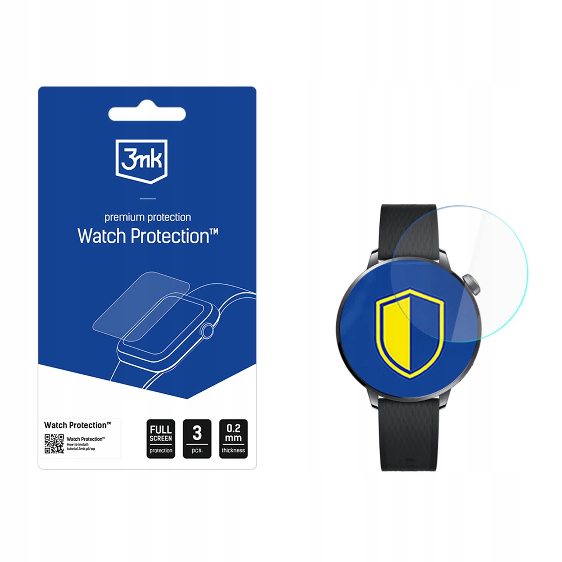 3 szt. Folia ochronna do OnePlus Watch 3 (43mm) 3mk Watch Protection