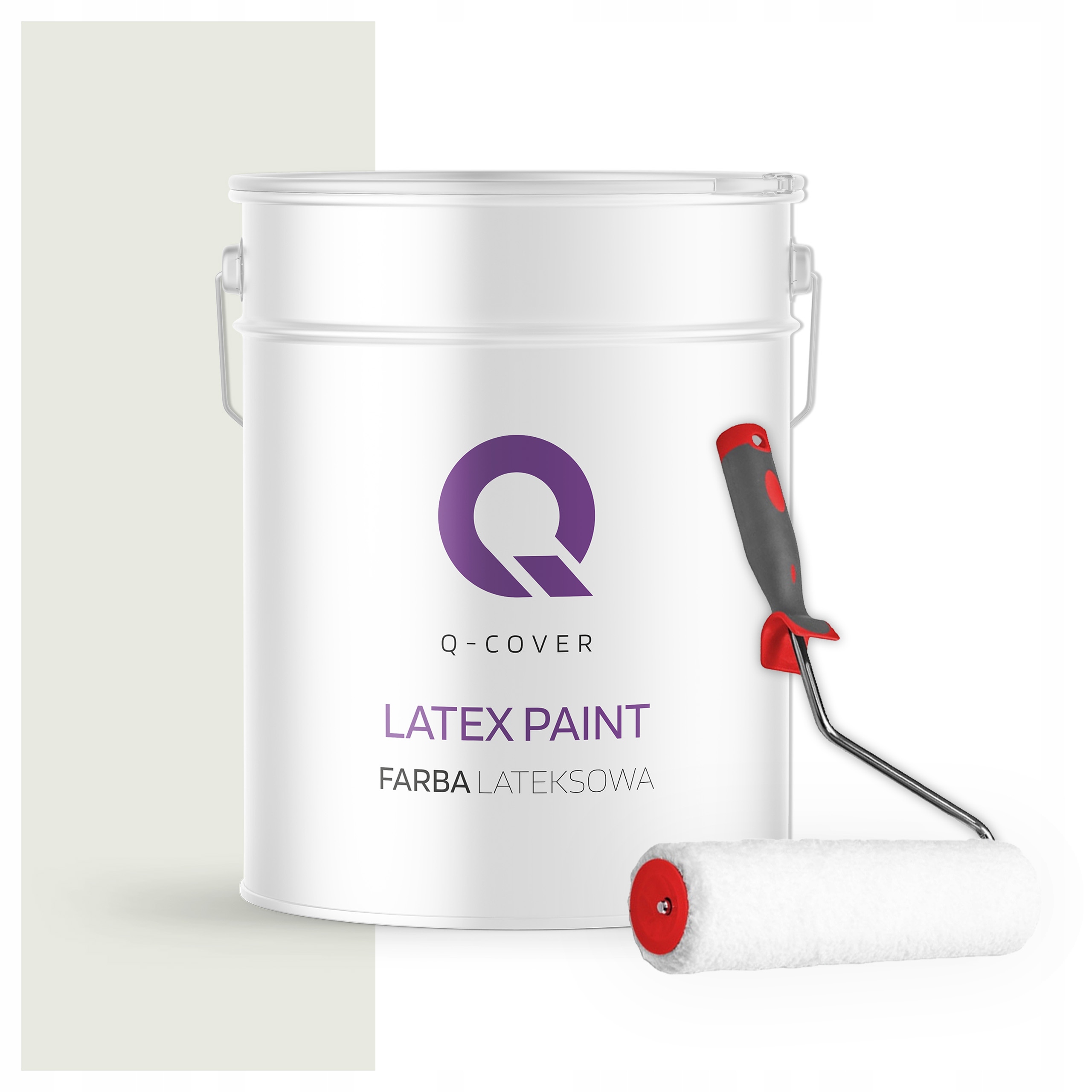 Latexová farba na steny stropov Hlboká matná 10L Biela, rozbitá na olivovú