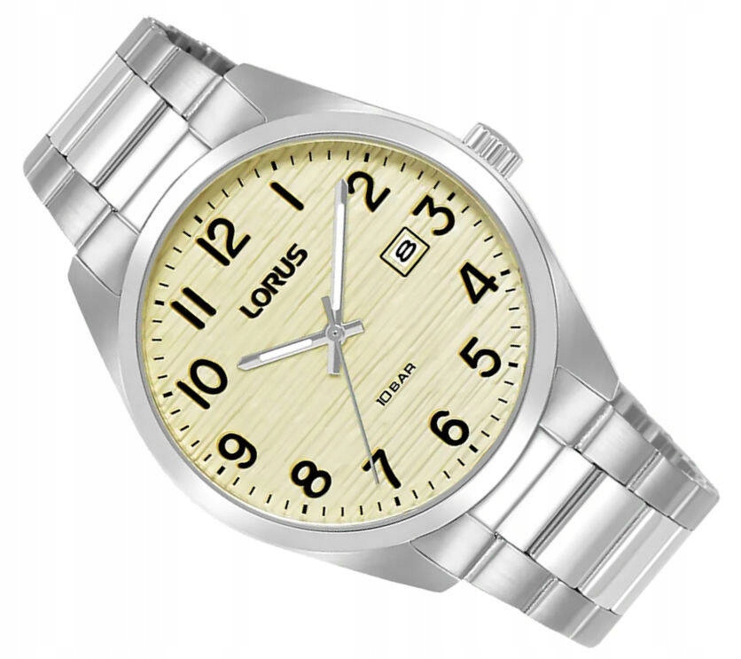 Ocelové Pánské Vodotěsné Klasické Hodinky Lorus RH911RX9 100M Datumovka