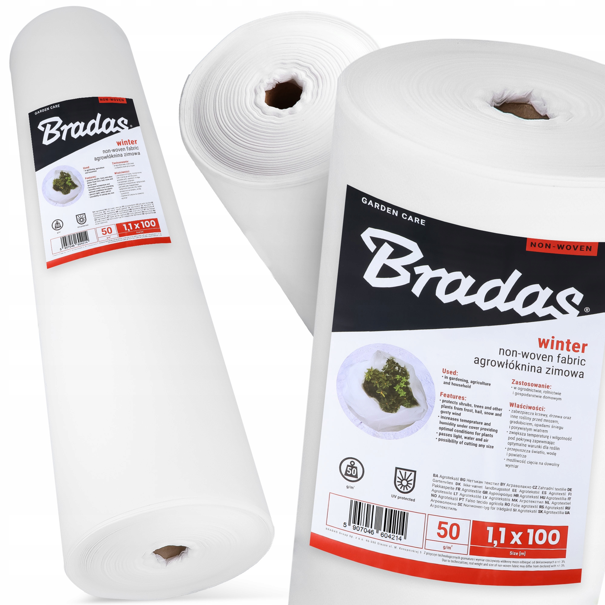 Agrowłóknina Biała 1,1 x 100m Zimowa Okryciowa 50g Otulina Gruba Przymro 8Q