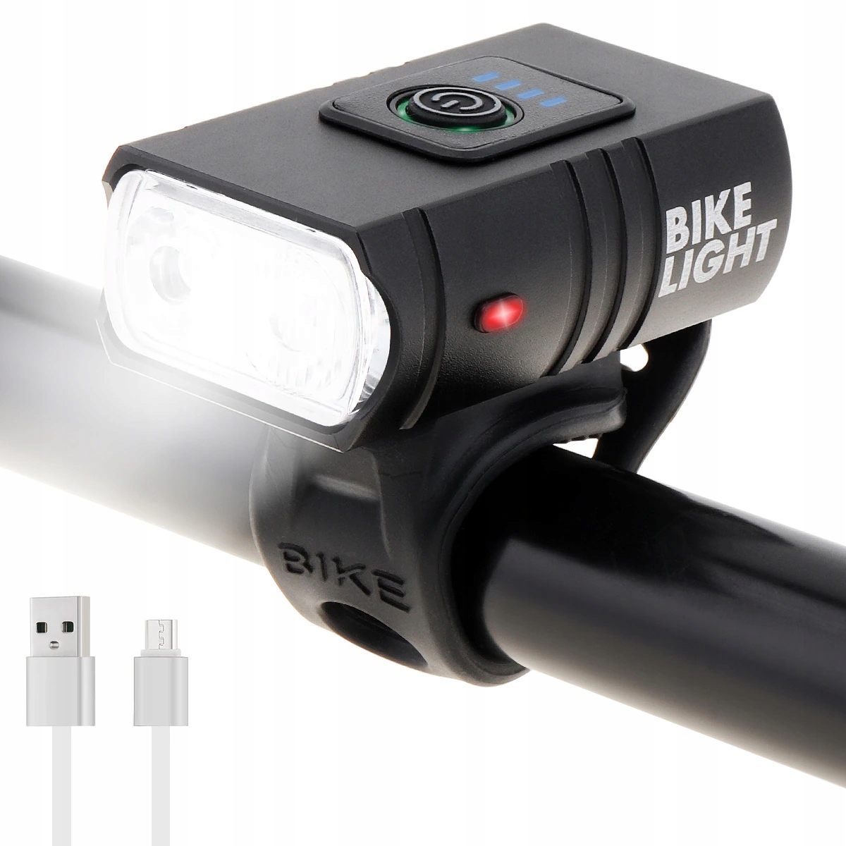 LAMPKA ROWEROWA PRZÓD TYŁ ZESTAW DO ROWERU LED USB Zasilanie inne