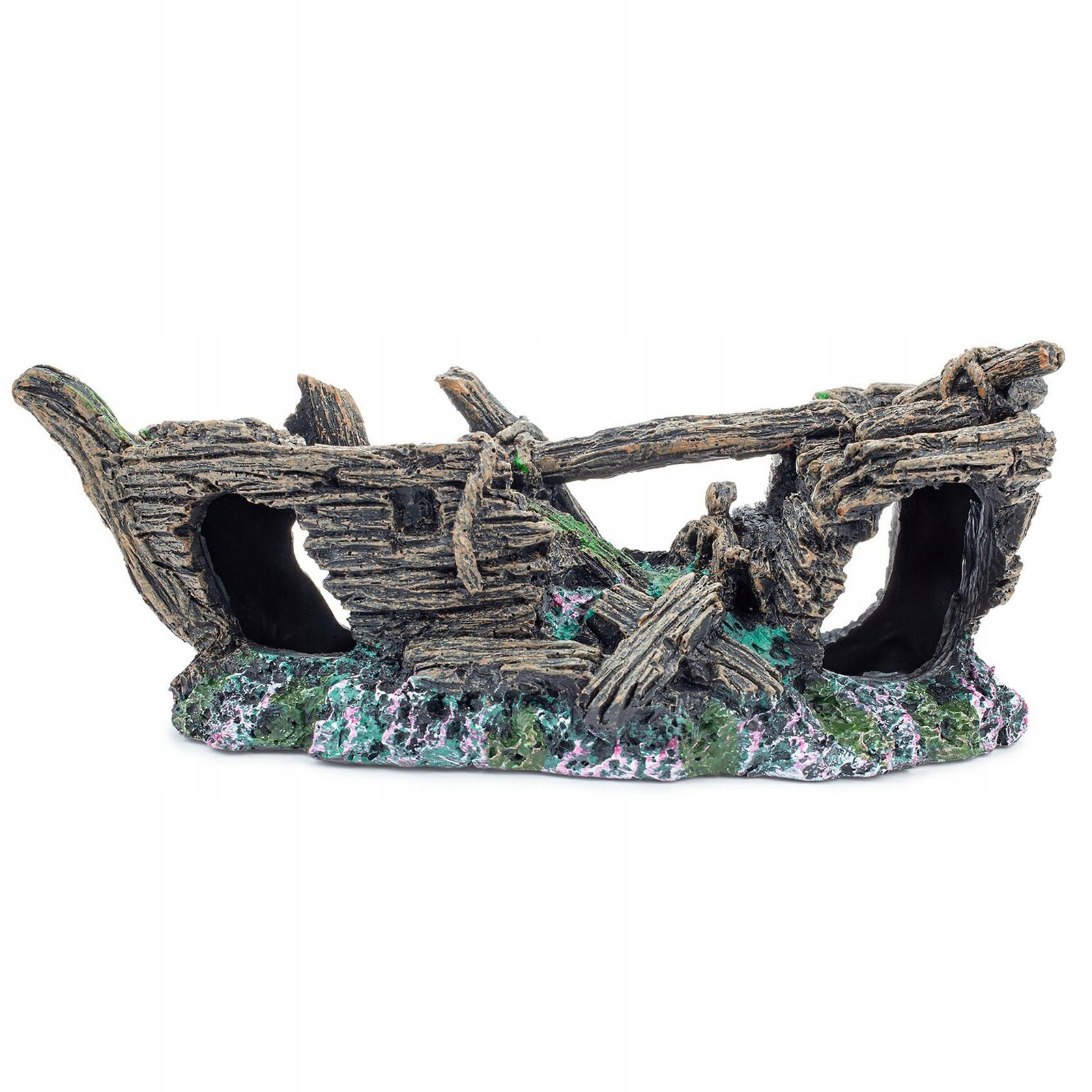 Levně Ozdoba Do Akvária Dekorace Loď Vrak Impregnovaná Bezpečná 18 CM