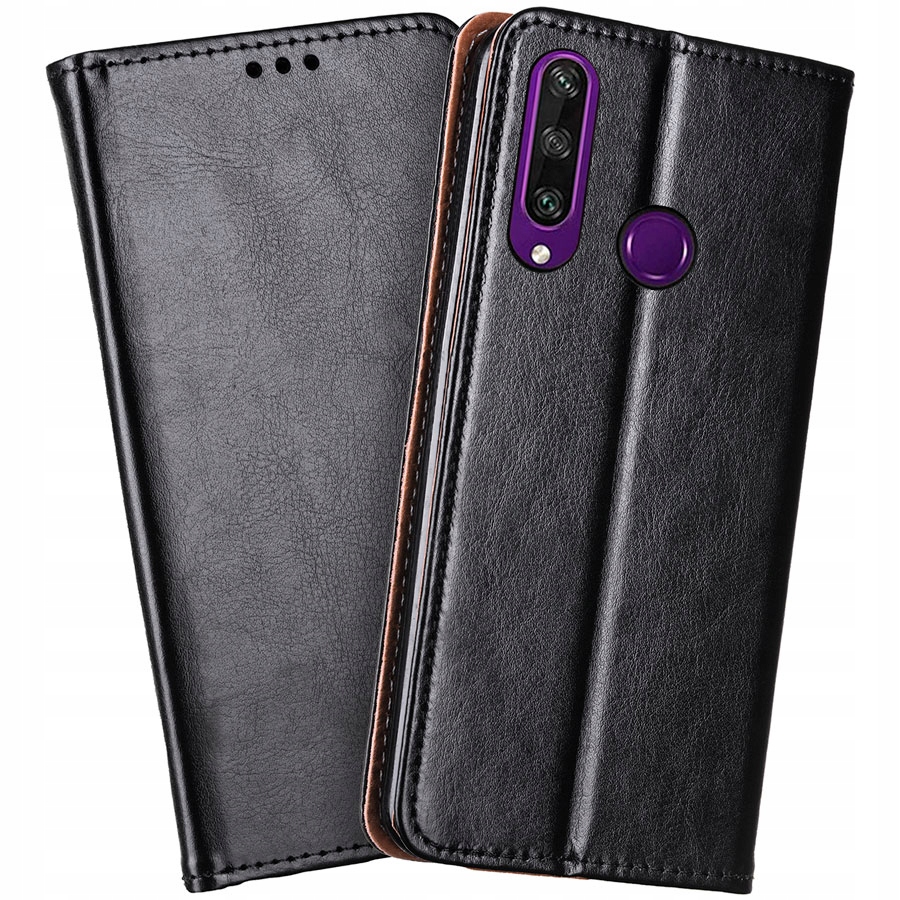 

Etui Skórzane na Magnes Case do Huawei Y6P + Szkło
