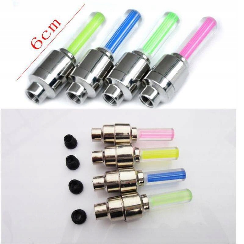 ŚWIECĄCA NAKŁADKA LED NA WENTYL ROWERU (ZESTAW 2 SZT.), GREEN / ZIELONY Marka Inna marka