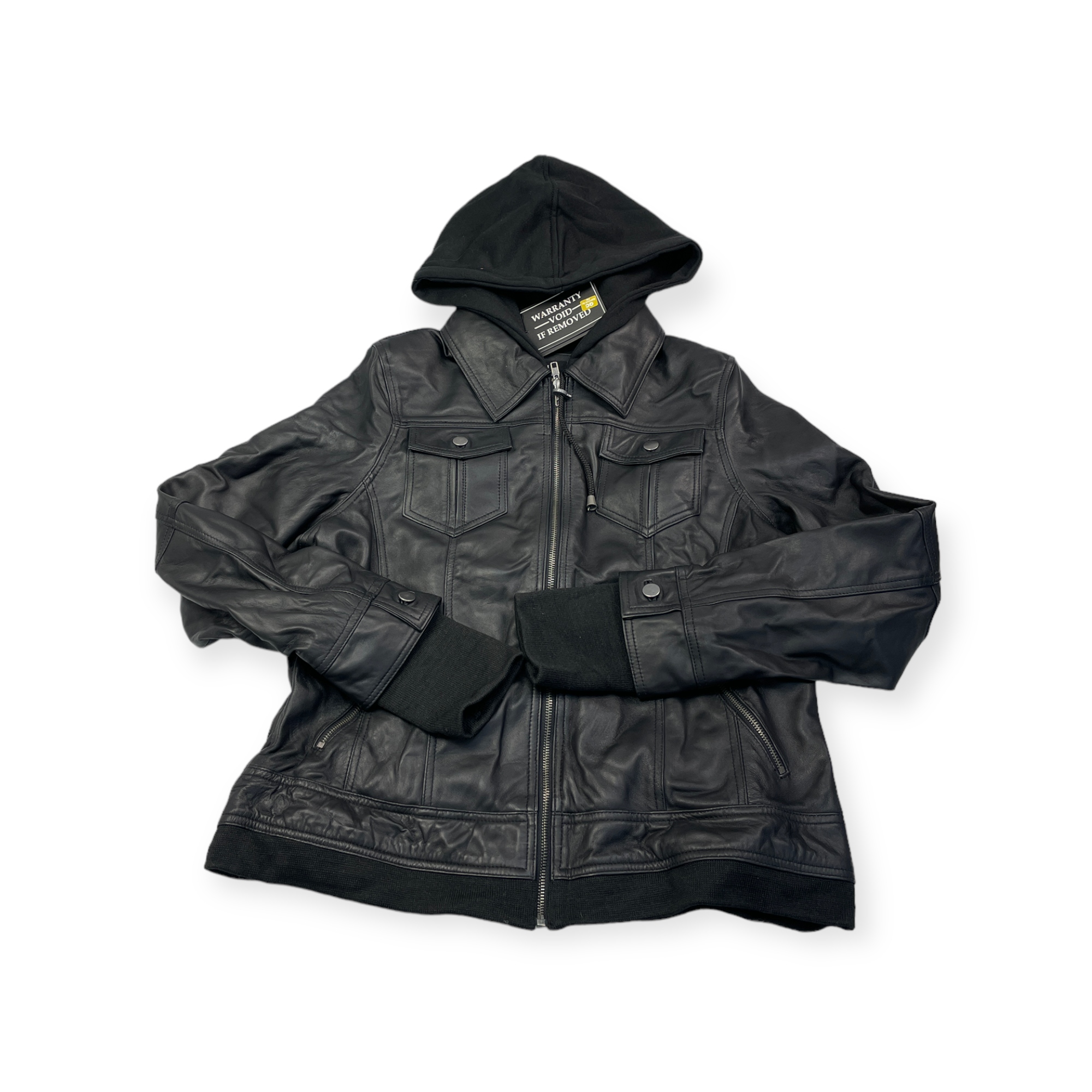 Dámská kožená bunda kapuce Real Leather XL