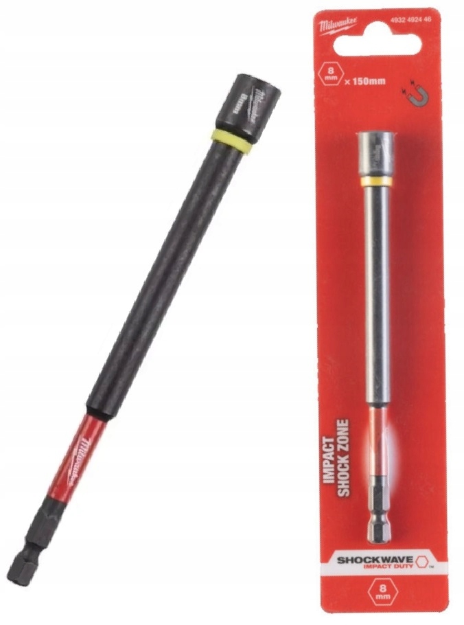 Milwaukee Nasadka magnetyczna udarowa Długa 8 x 150 mm Hex 4932492446