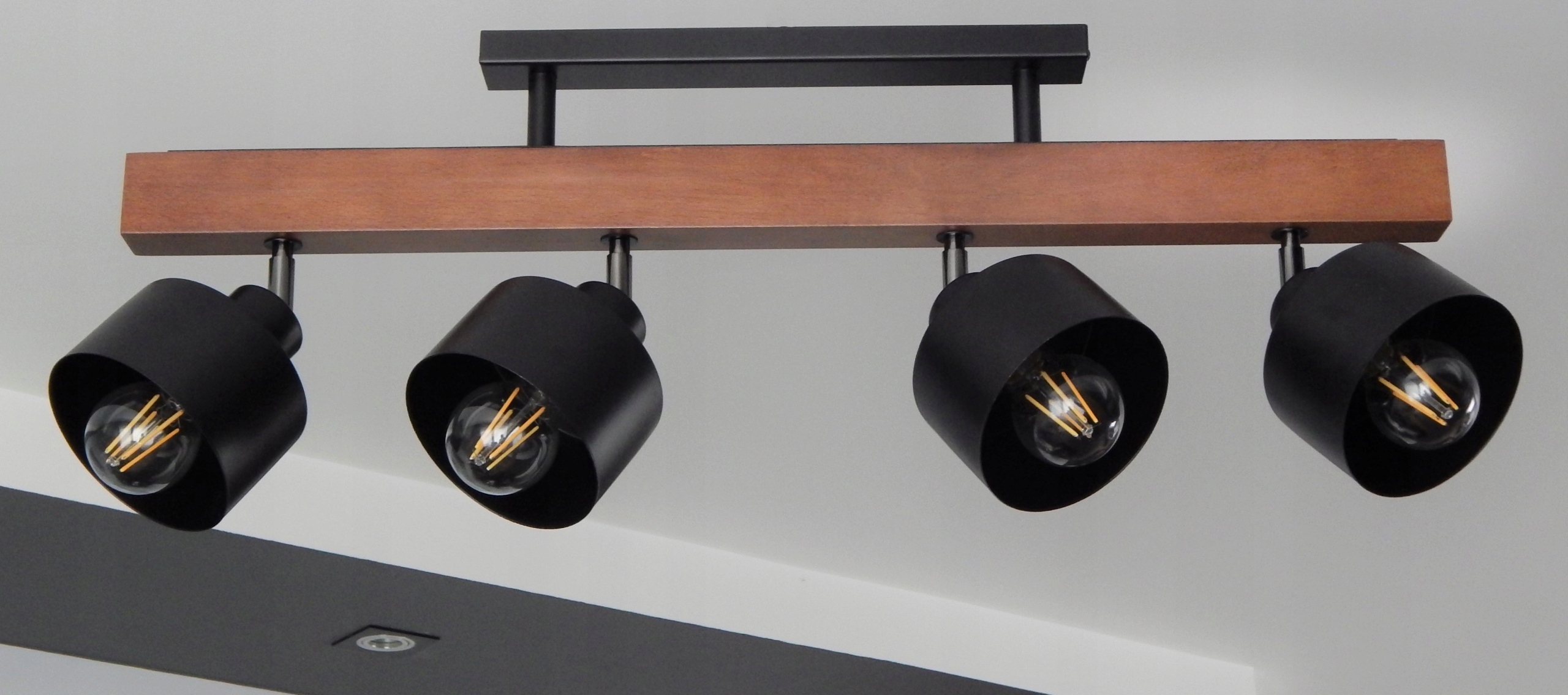 LAMPA PLAFON SUFITOWY ŻYRANDOL 015-4PR LED DREWNO SALON POKÓJ SYPIALNIA Kod producenta 015-4PR