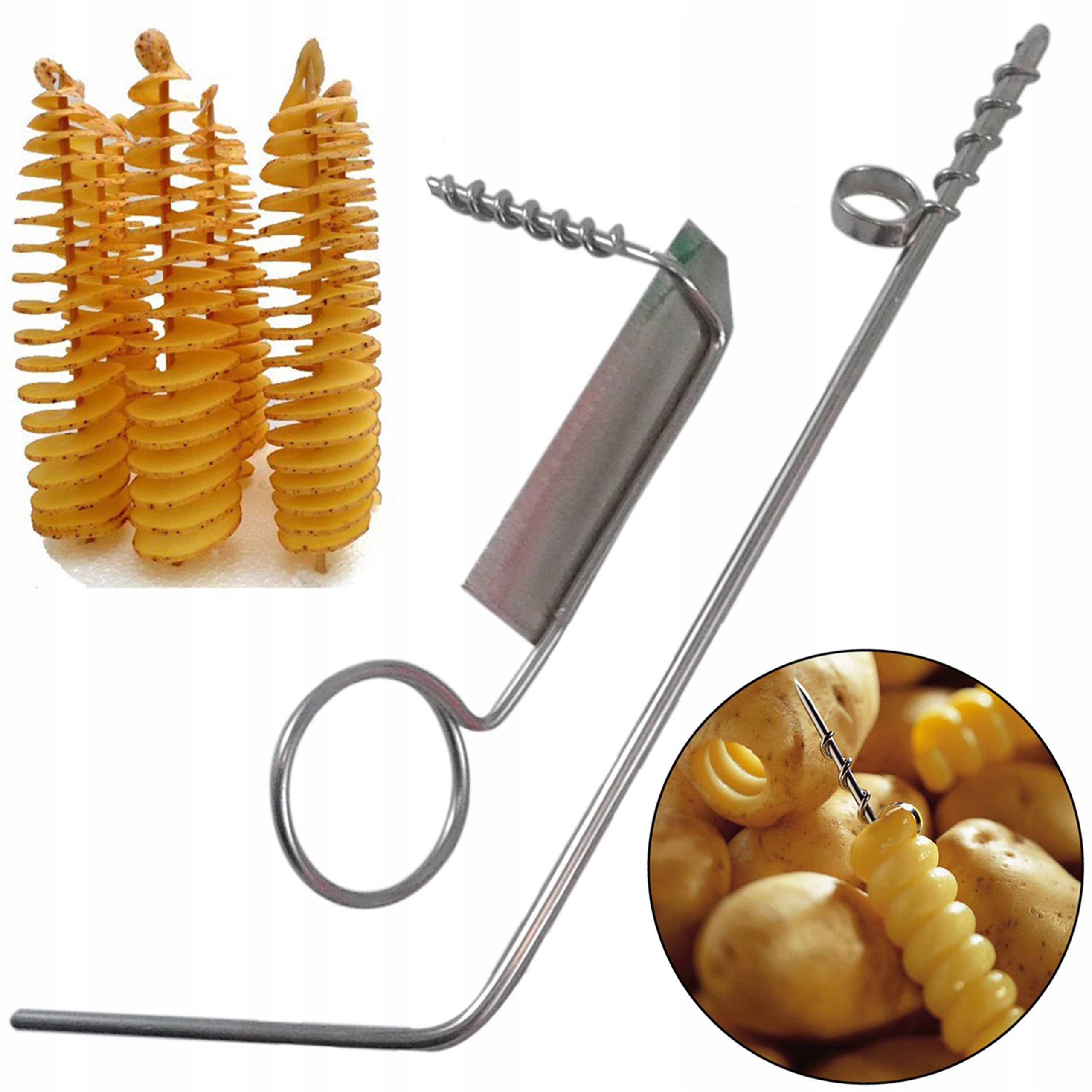 NOŻYKI DO FRYTEK ZIEMNIAKÓW WARZYW CHIPSÓW SPIRALA NÓŻ MASZYNKA CARVING #02