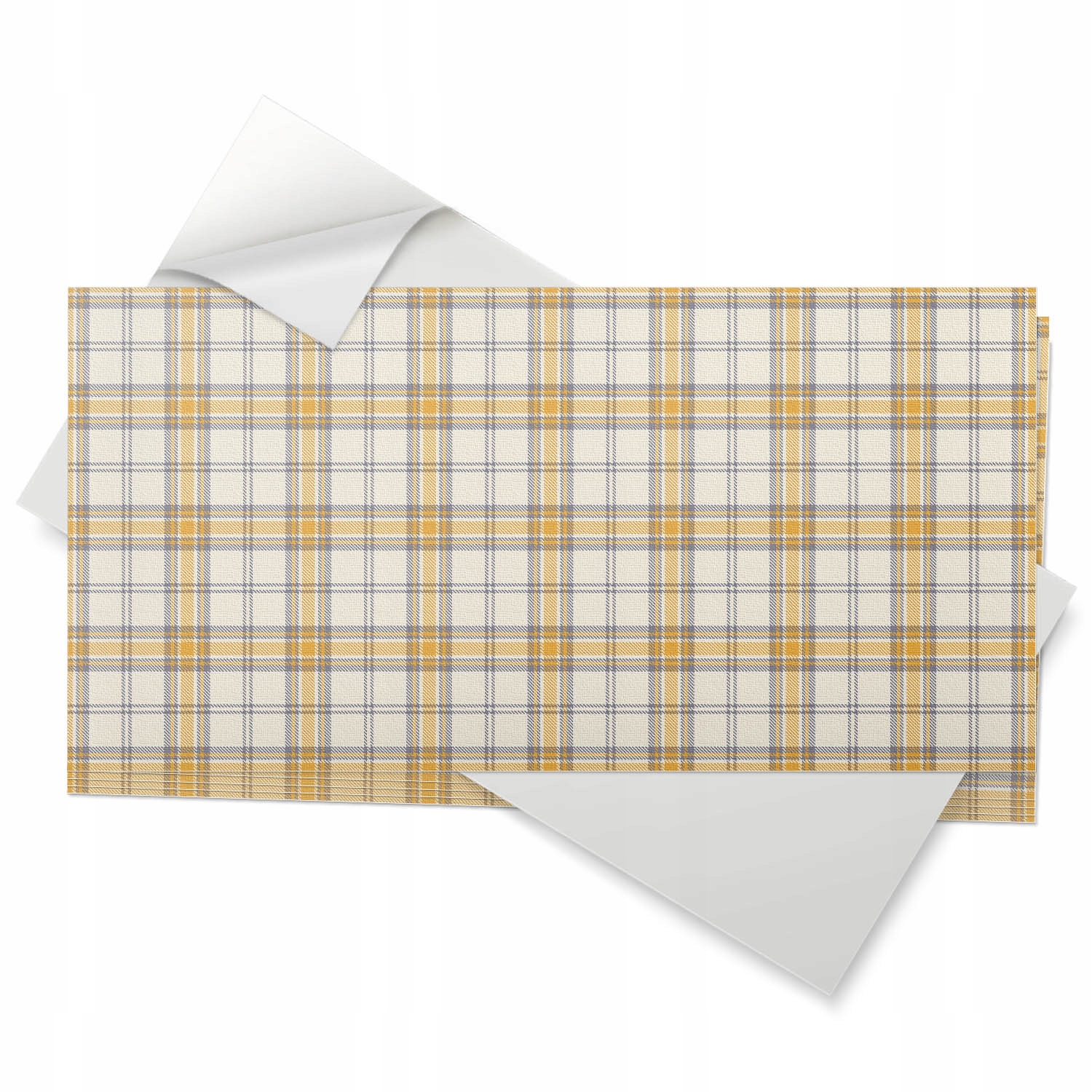 Samolepící vinylové dlaždice 6 ks 60x30 cm Kostkovaný vzor s linkami