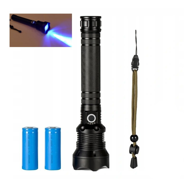 Светодиодный фонарик UV 405nm LG6565 ZOOM 2x 26650 li-ion