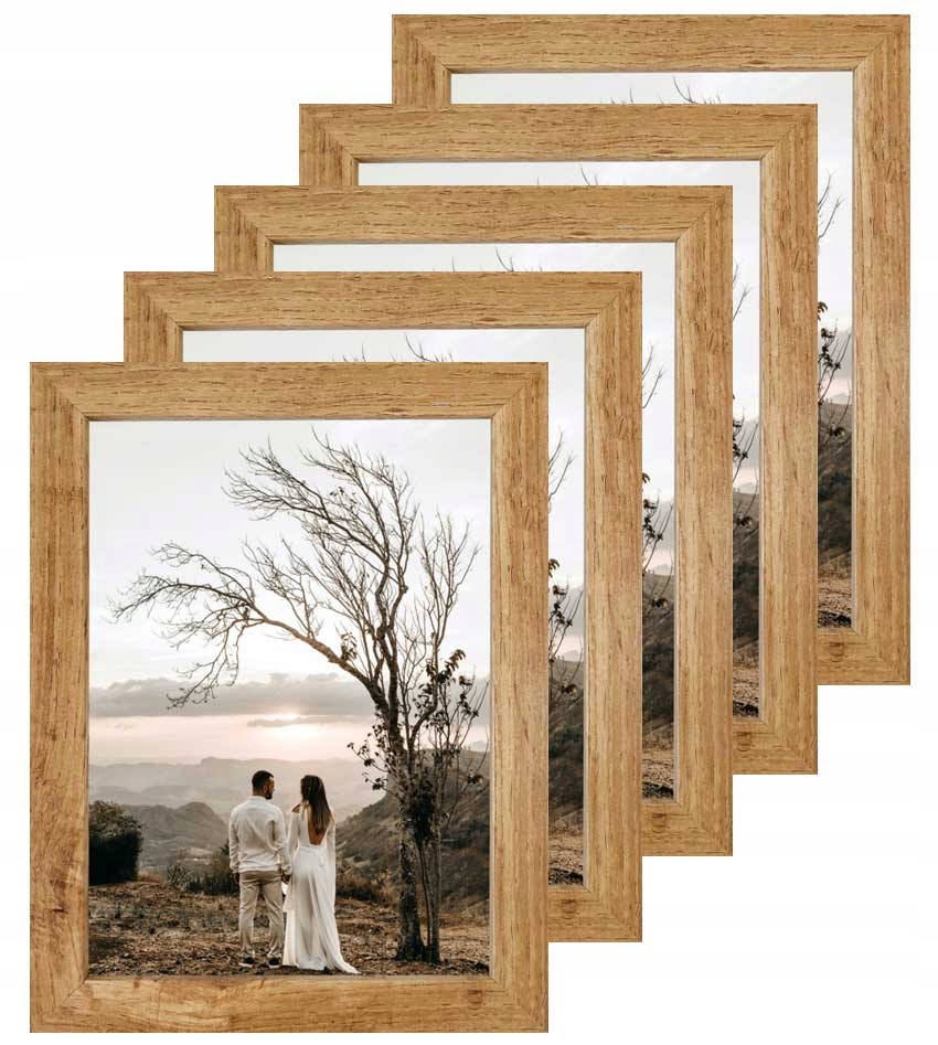 Sada 5 rámů na fotografie 30x40 cm Italia dub Wotan