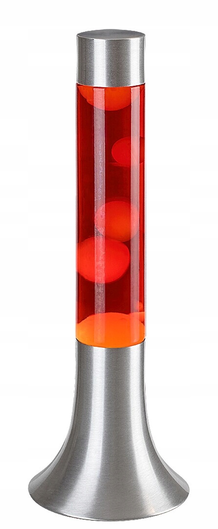 Rabalux lávová lampa červená stříbrná led 25w 37,5 cm poppilol