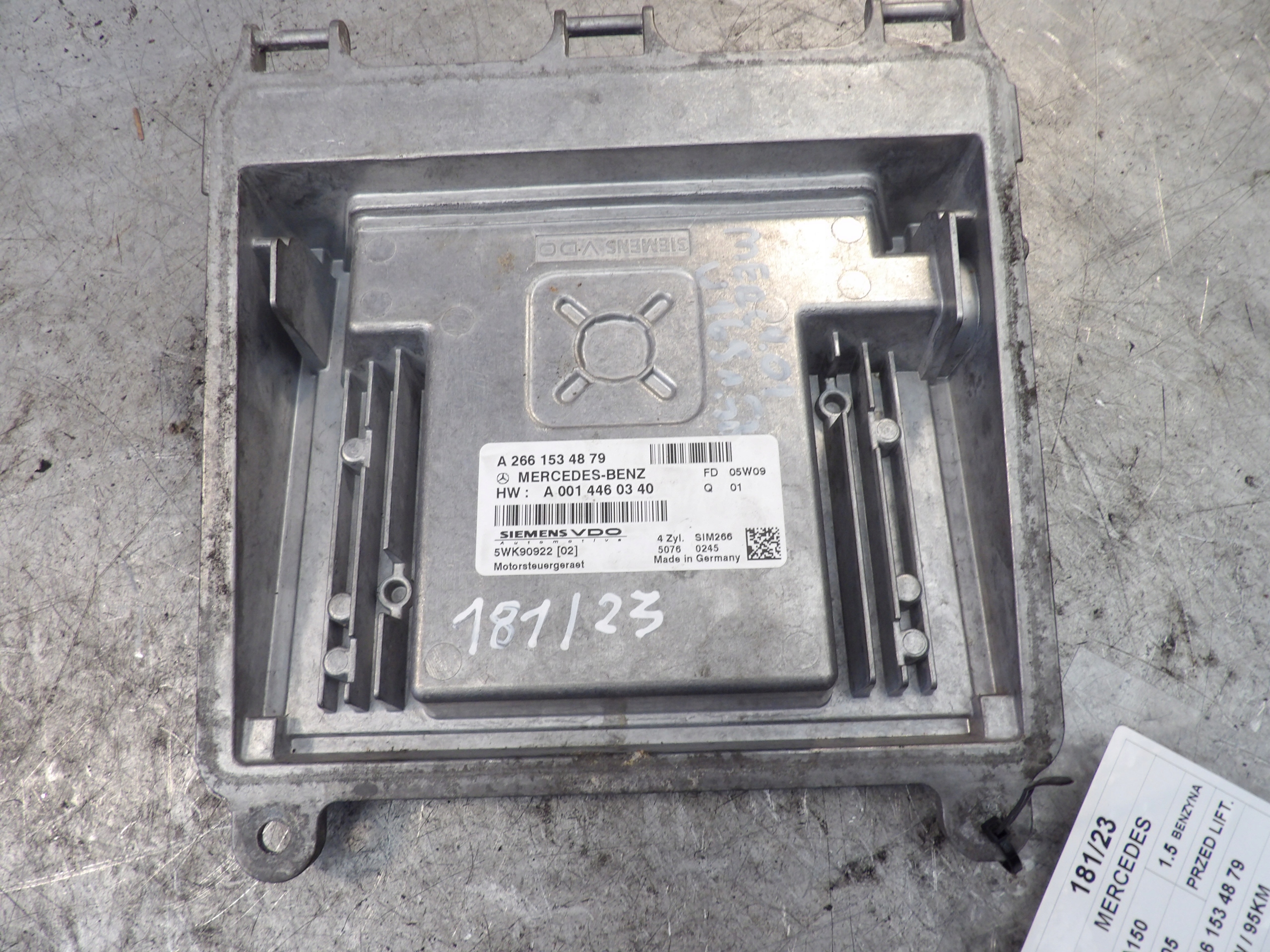 Mercedes A169 computer control unit A2661534879