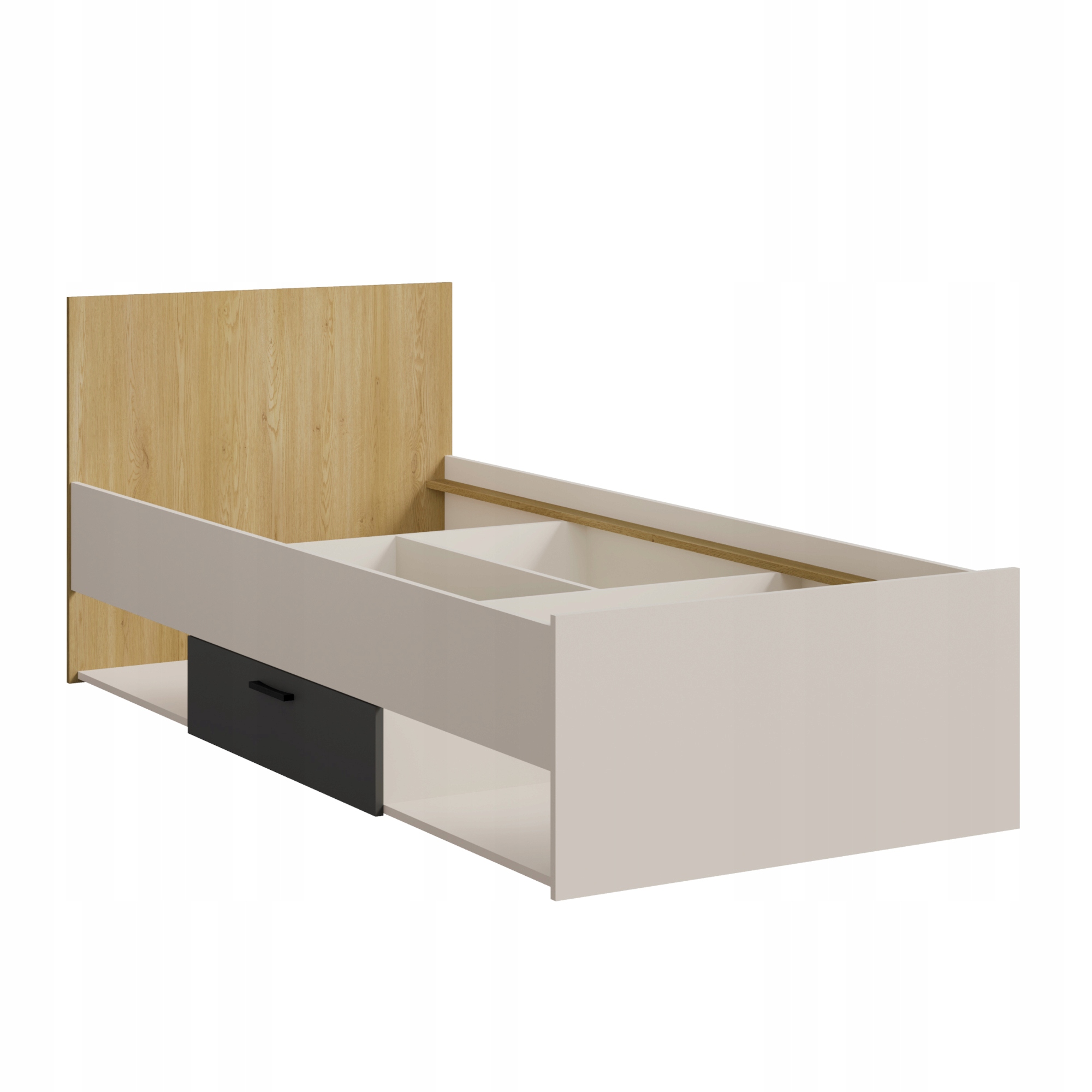 Łóżko młodzieżowe z szufladą Billz 90x200 Kaszmir/Dąb Cremona