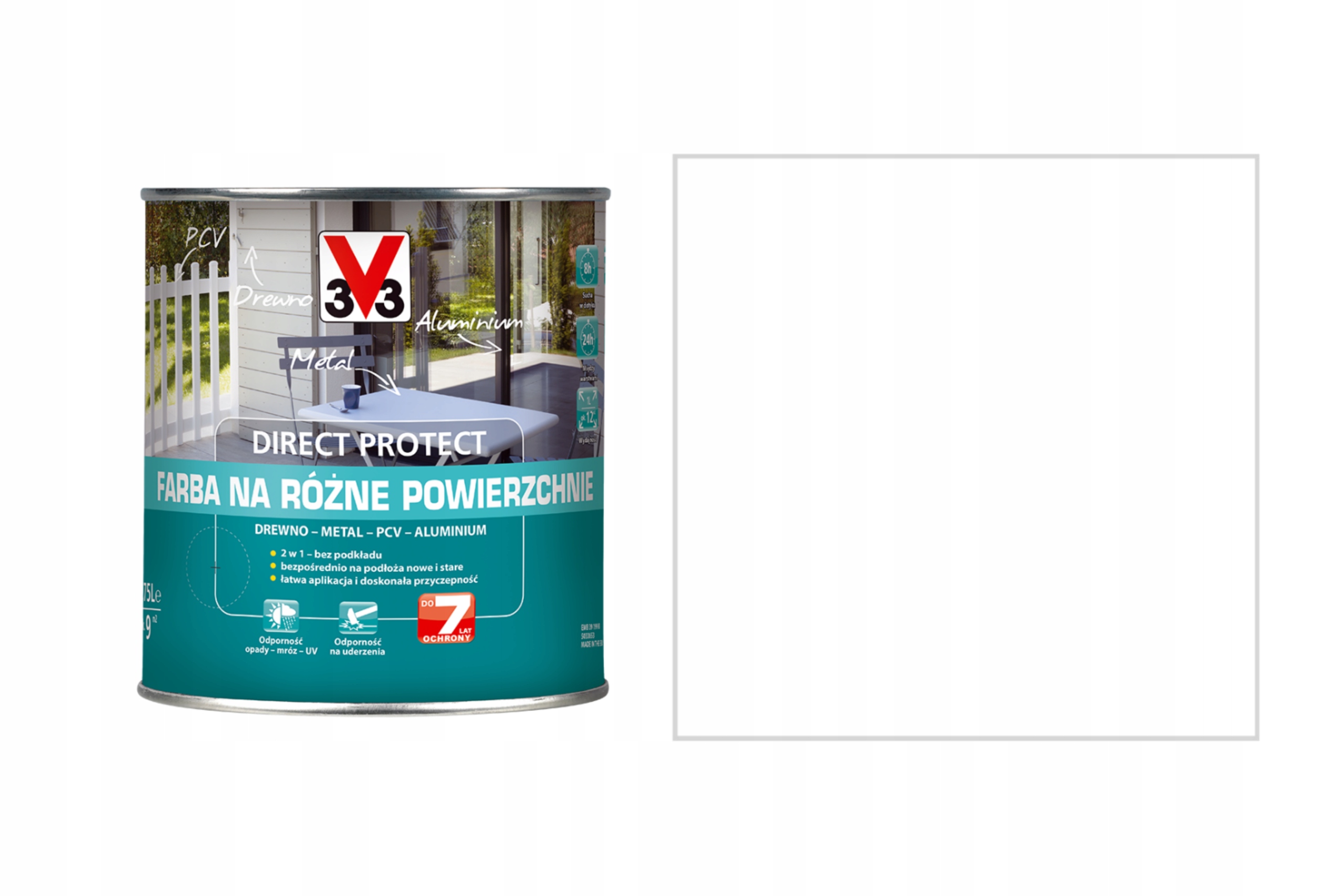 

V33 Direct Farba Na Różne Powierzchnie Biały 0,75L