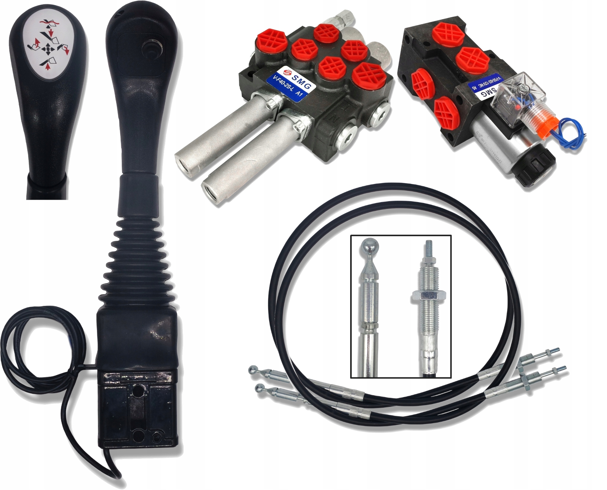 Sada 3 Sekcí Pro Tura Rozdělovač Joystick Linky 1000 mm