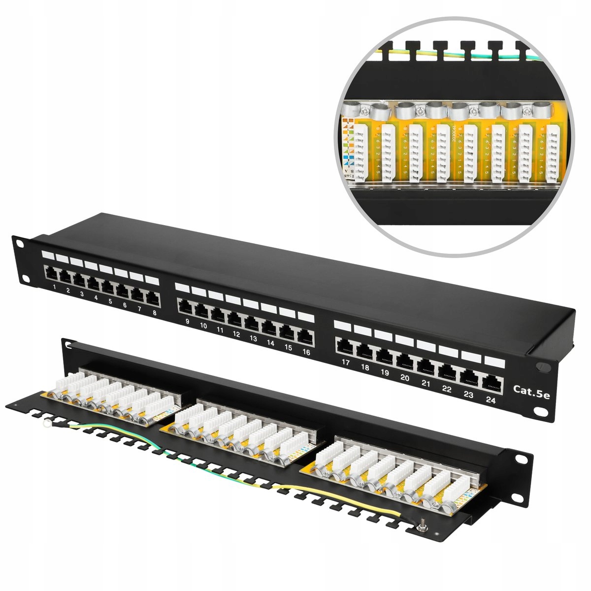 Extralink CAT5E Stp V2 Patchpanel 24 portov