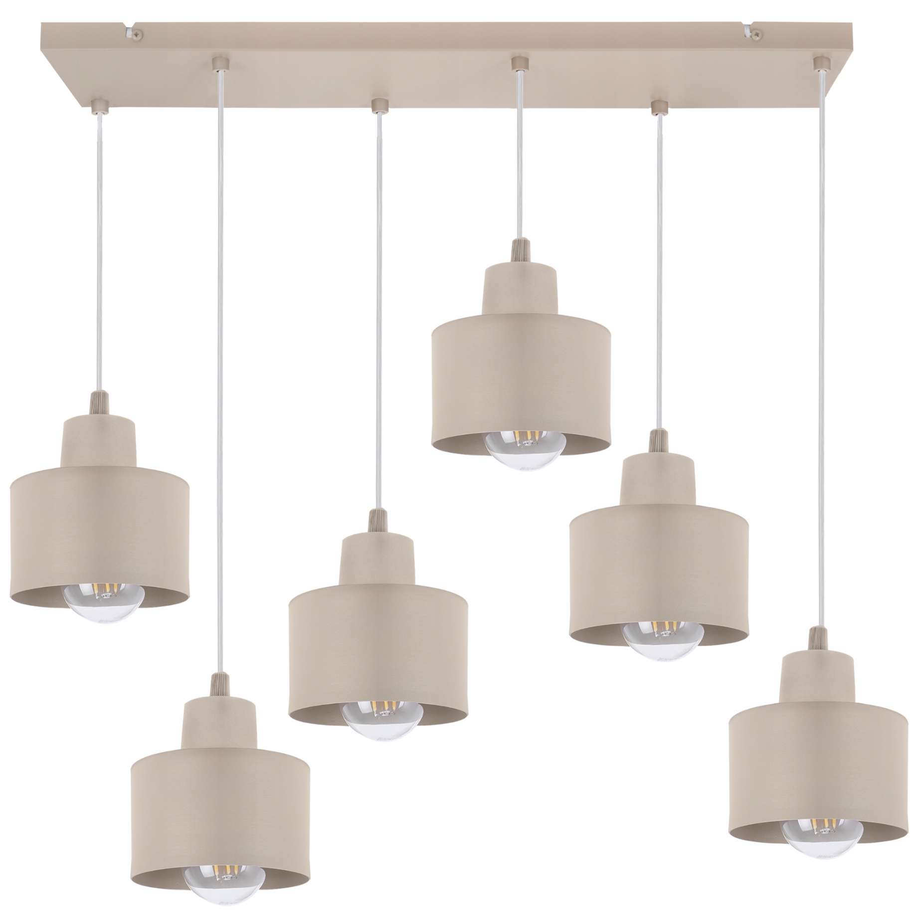 Závěsná Stropní Lampa Lustr Béžová Kovová Loftová Do Obývacího Pokoje Jídelny E27