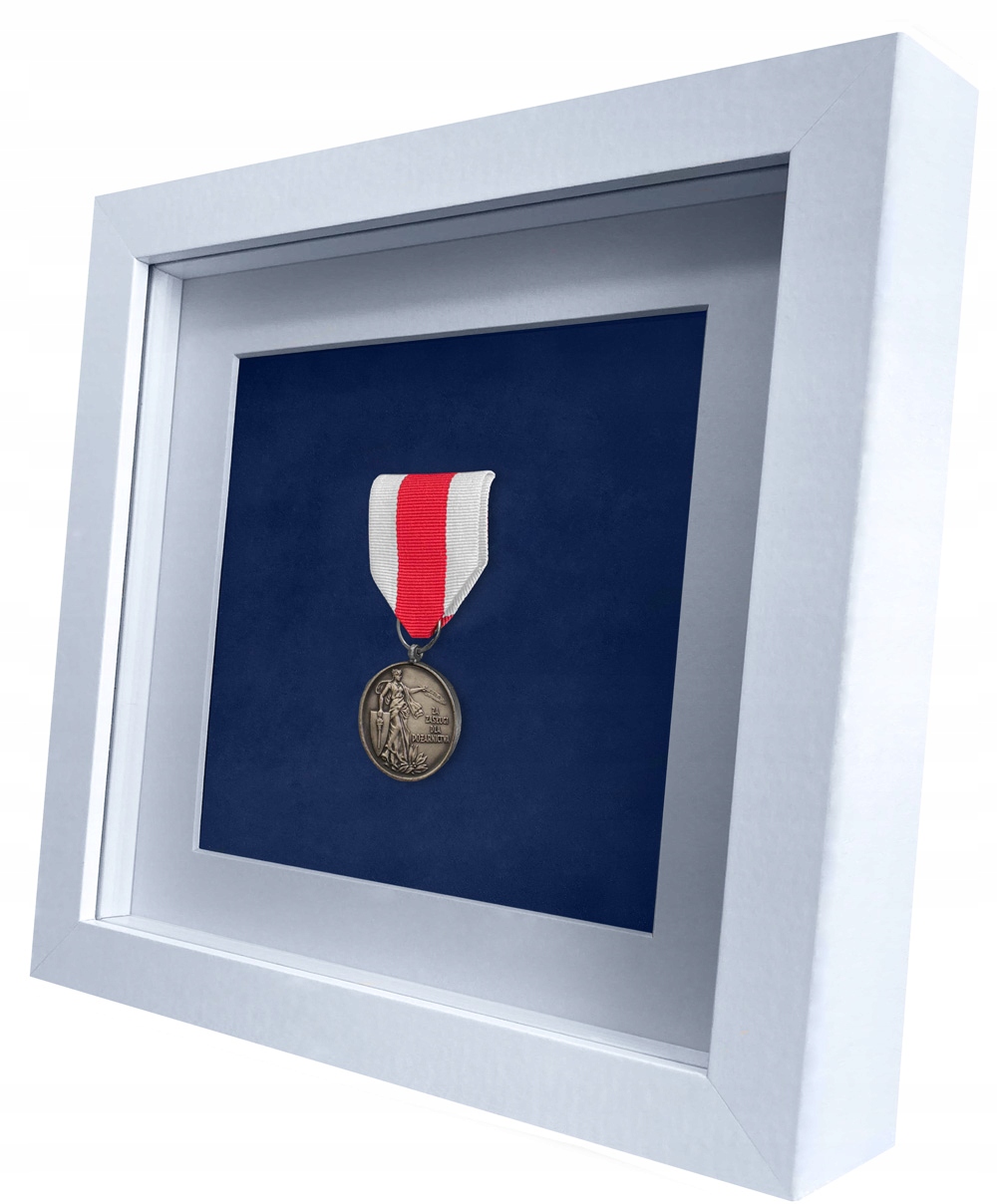 

Ramka na medal zdjęcie 3D Biała numizmaty box
