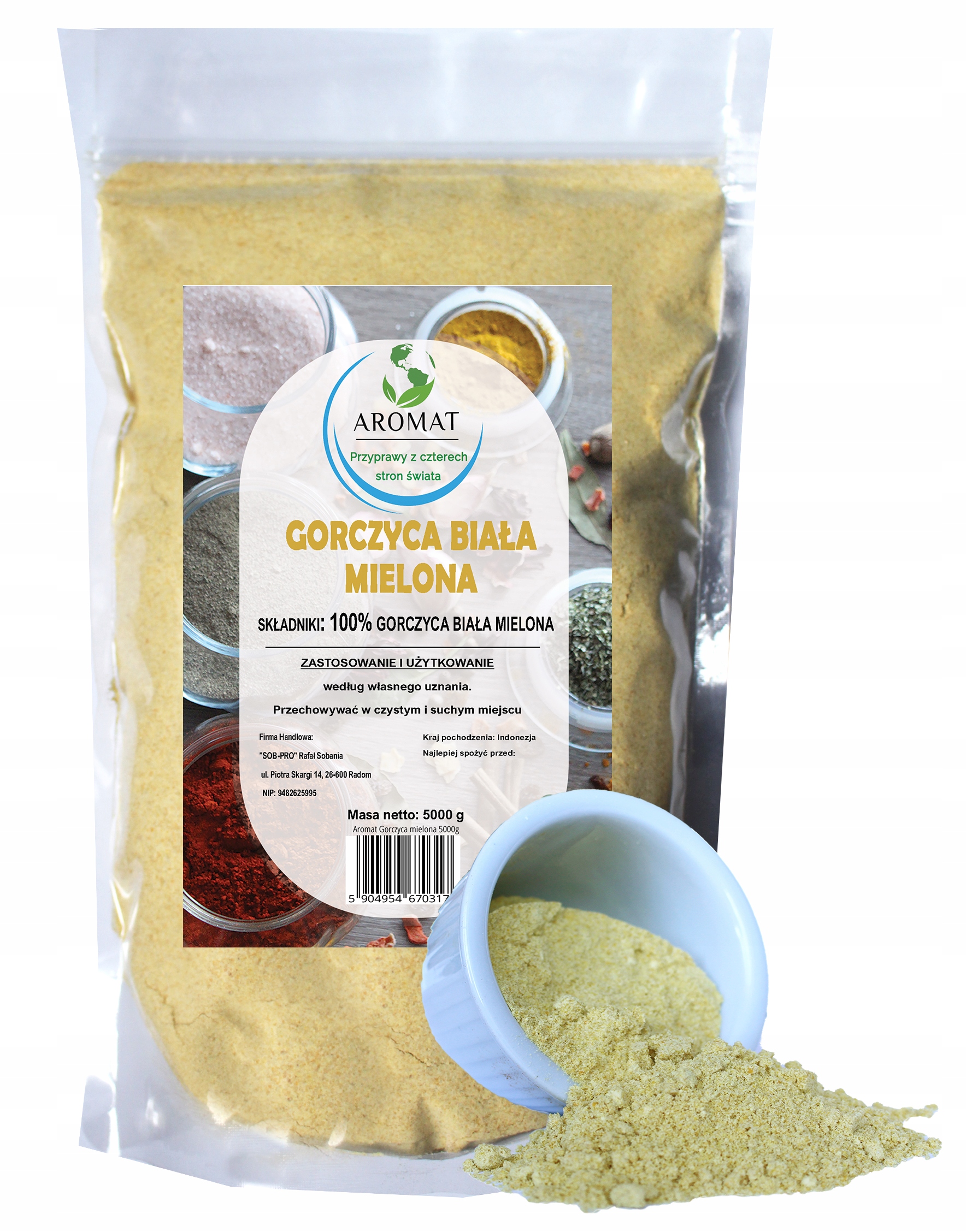 Levně Hořčice Bílá Mletá 5 kg Kvalita Přírodní