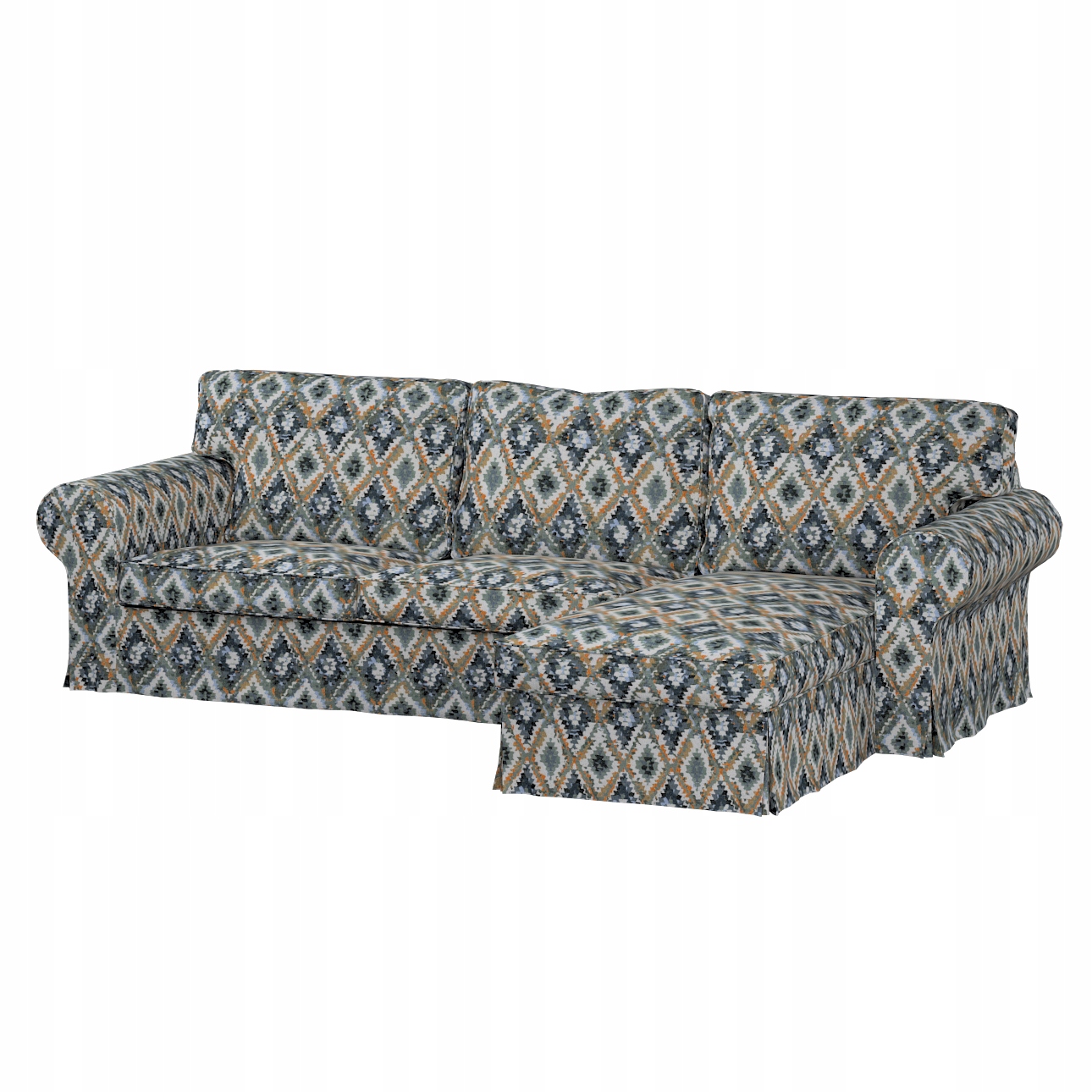 Poťah na 2-miestnu pohovku Ektorp a ležadlo Ikea, zelený