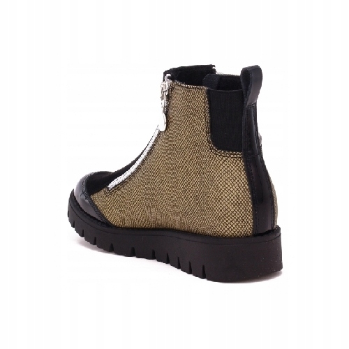 Botki ocieplane BARTEK dla dziewcząt beżowo-czarny r.34 Płeć dziewczynki