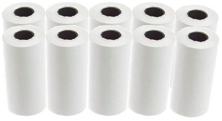 ROLKI TERMICZNE 57mm x 5m DO TERMINALA I KASY FISKALNEJ, 10 SZTUK
