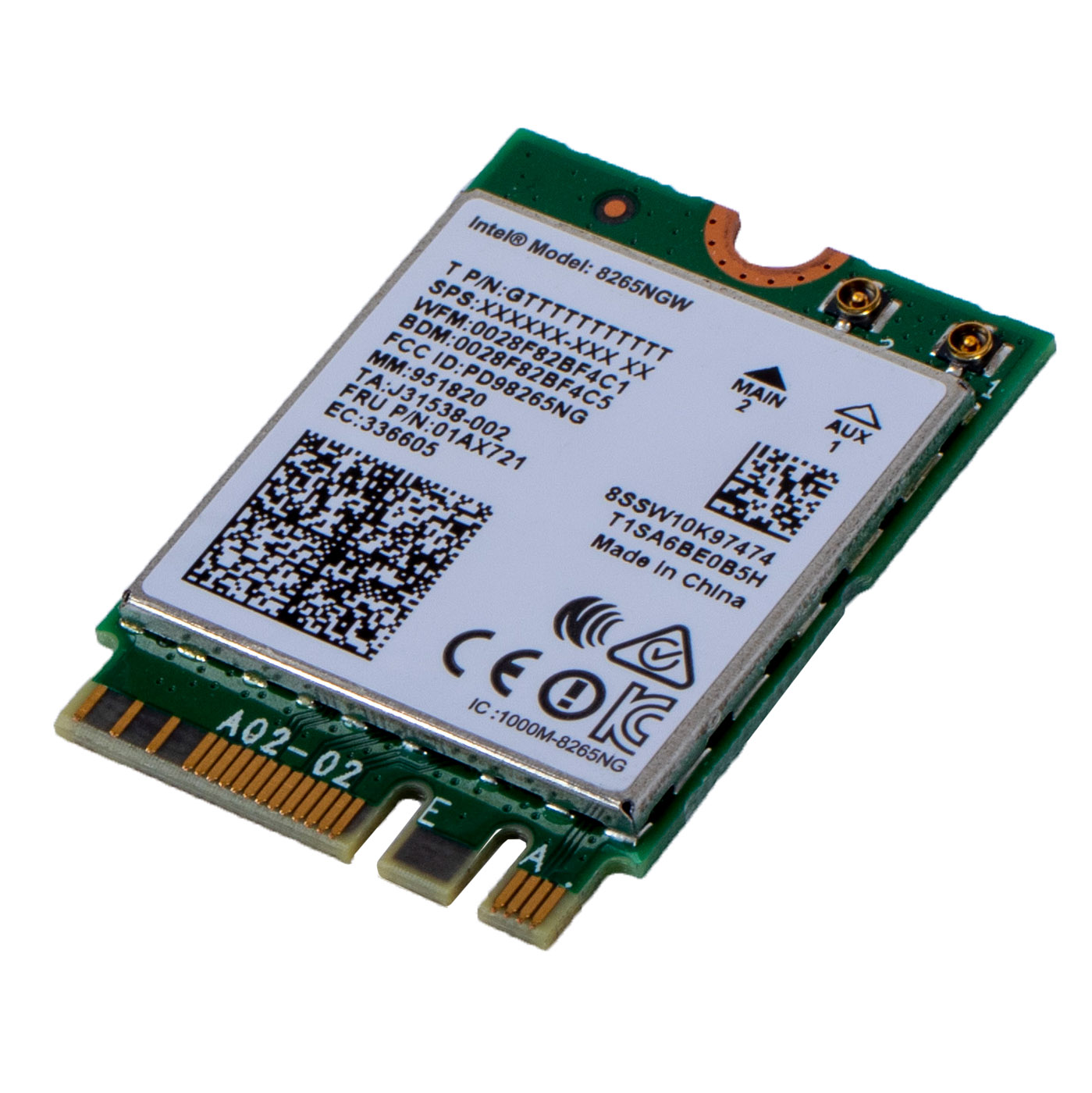 Moduł WiFi 8265 Vpro Lenovo X1 Yoga 2 370 X270 Producent Intel