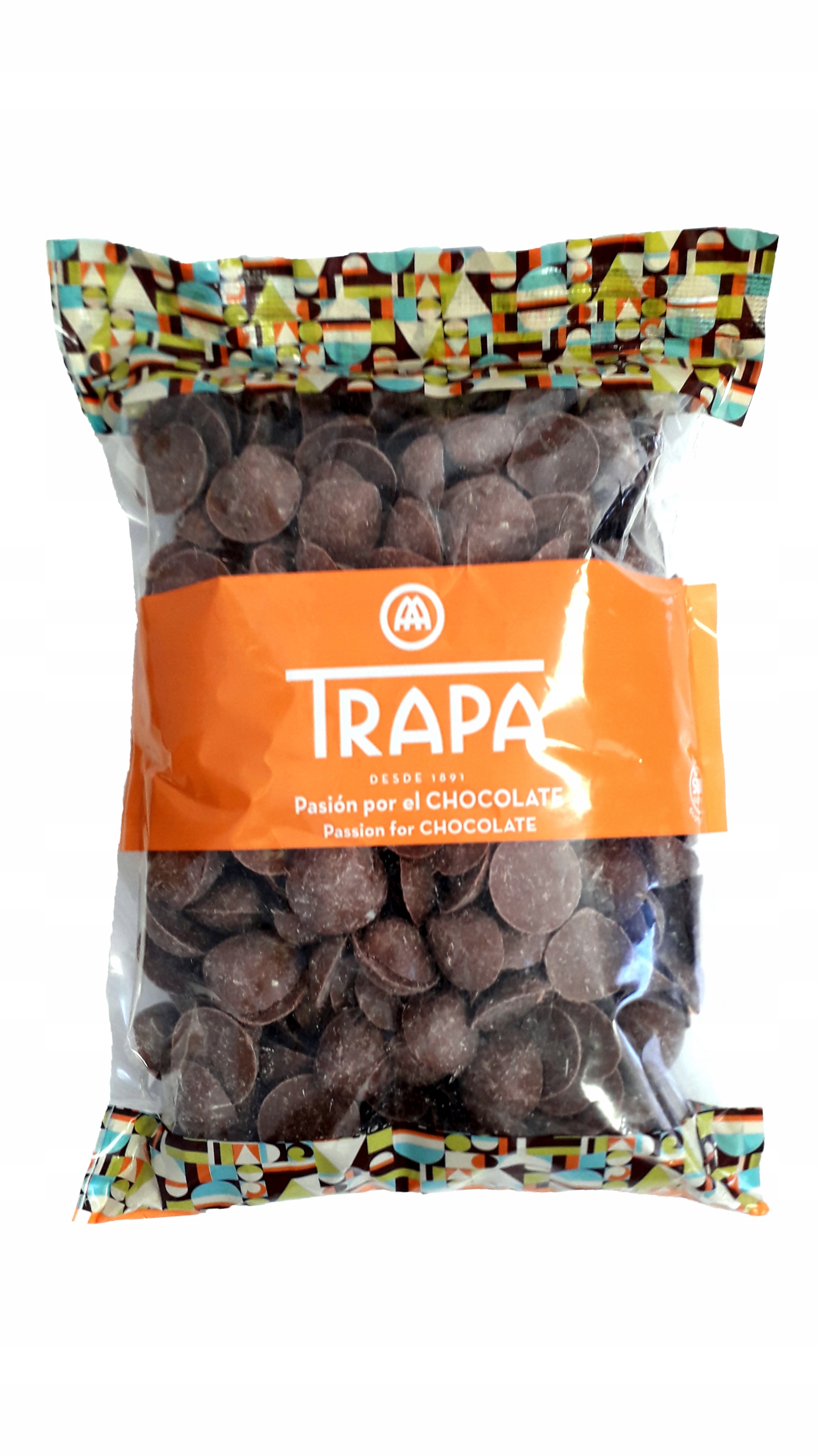 Čokoláda přírodní tmavá Trapa 60%, 1 kg Bez Palmového Oleje Španělsko