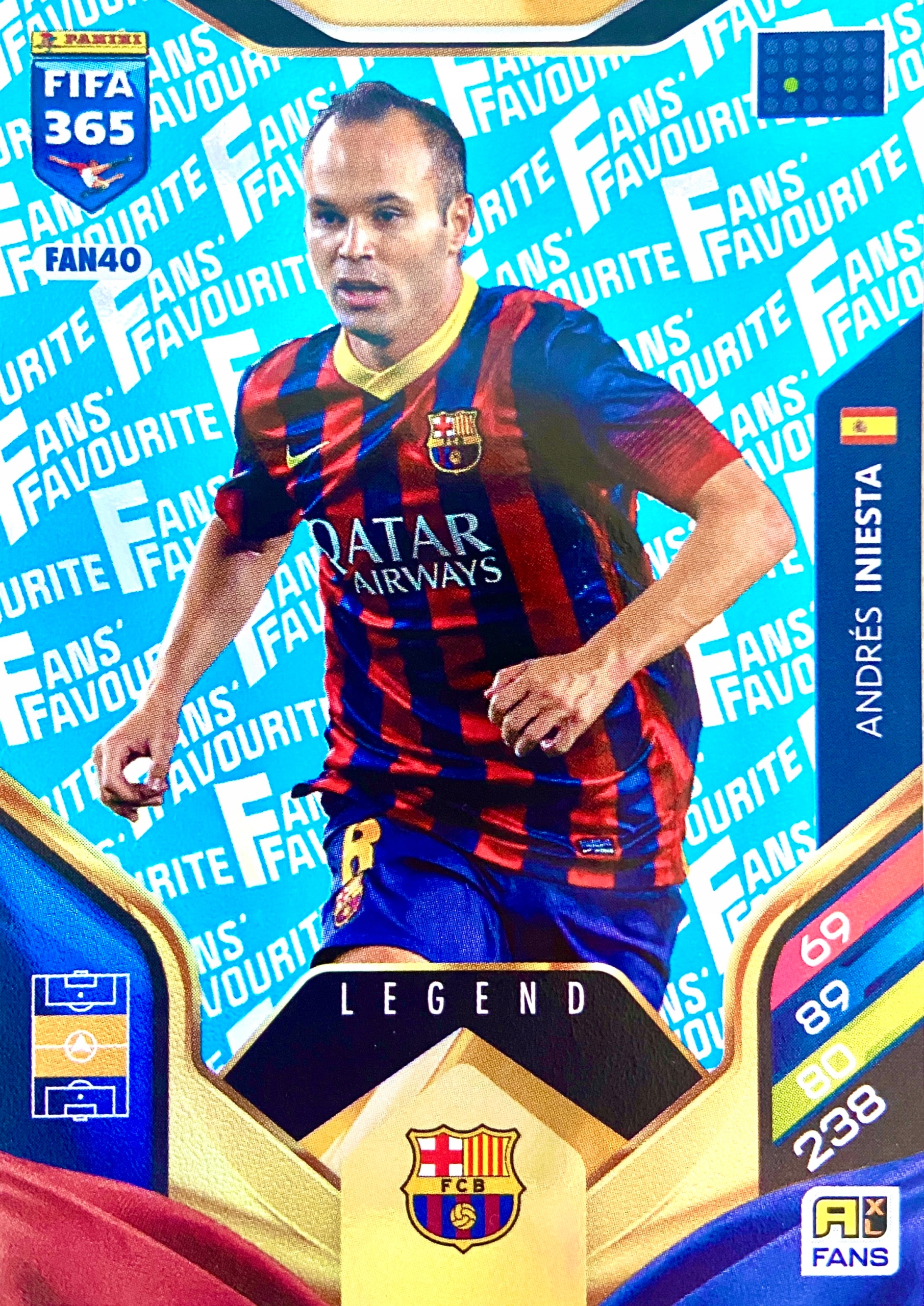 Fifa 365 2026 Fans Favourite Legend blue FAN40 Andres Iniesta Barcelona