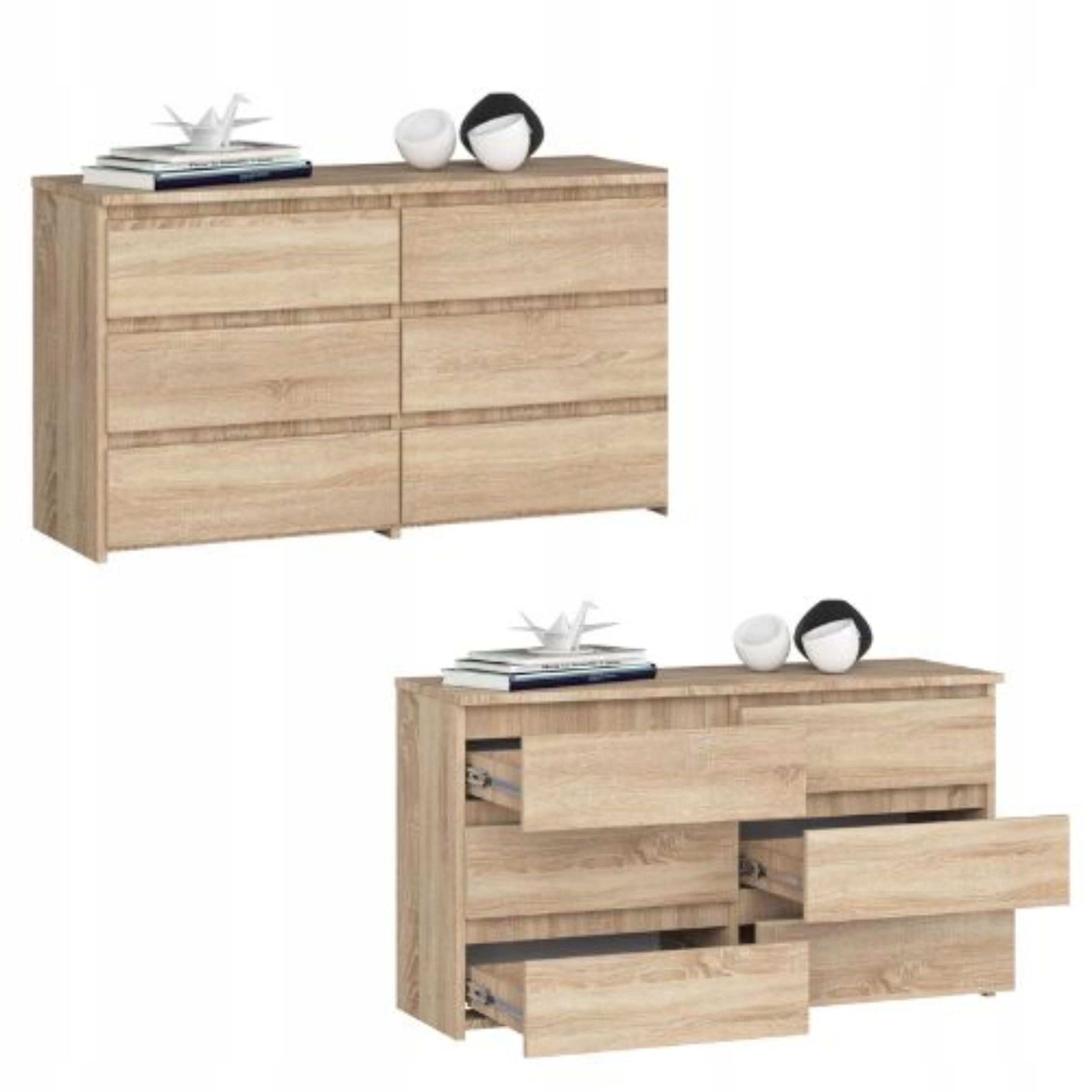 Komoda skříňka CL100 6 zásuvek sonoma Akd