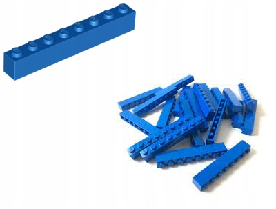 

lego klocek 1x8 Niebieski x 5 sztuk 3008