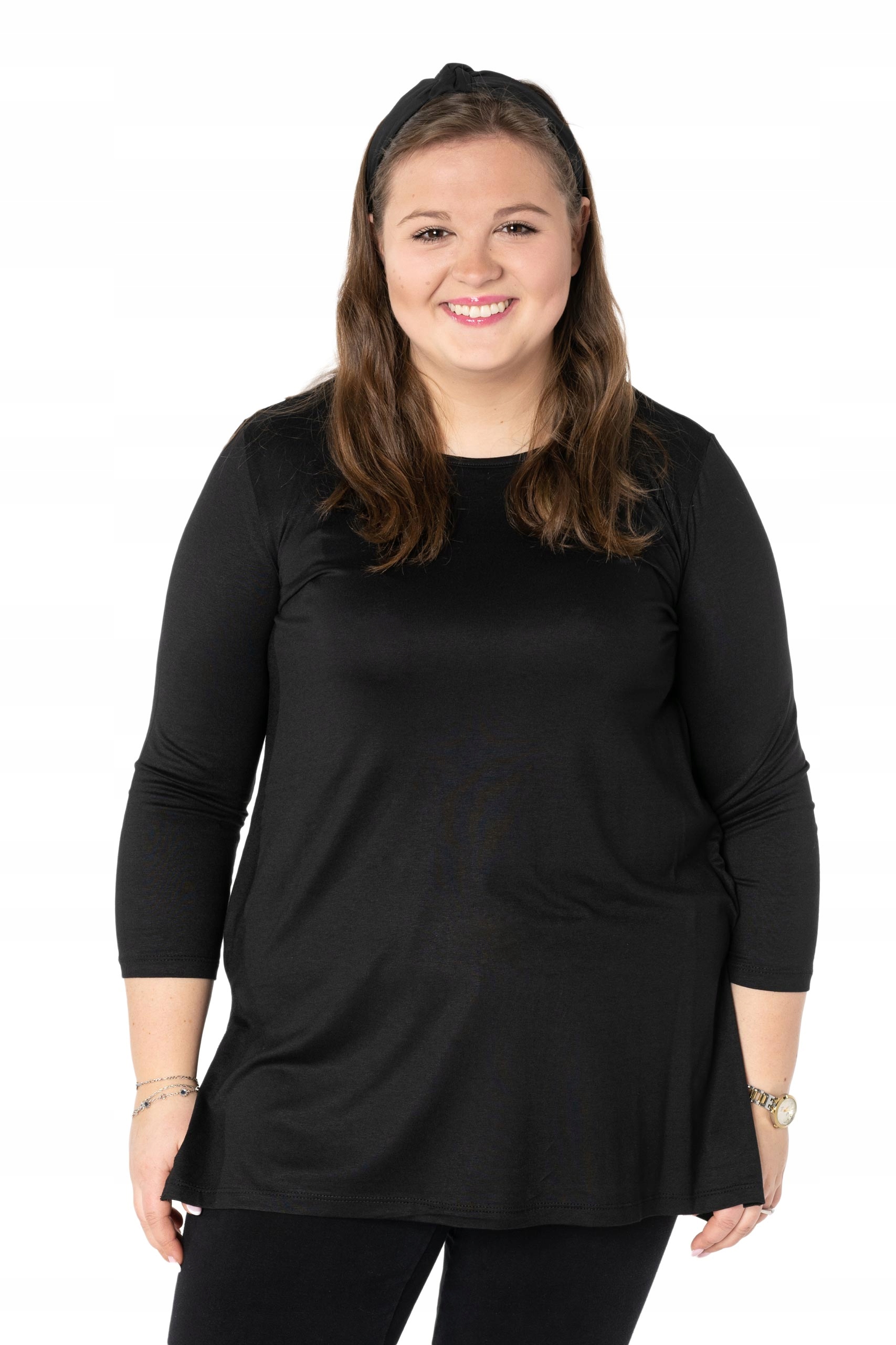 

Duża Długa Bluzka Damska Tunika Oversize 177-2 3XL