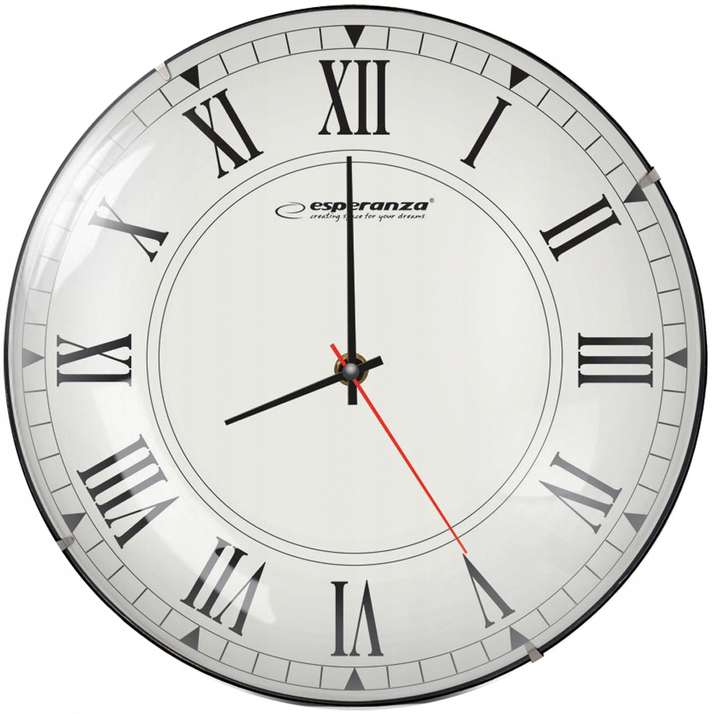 ZEGAR ŚCIENNY ESPERANZA ROMA RZYMSKIE CYFRY 30cm