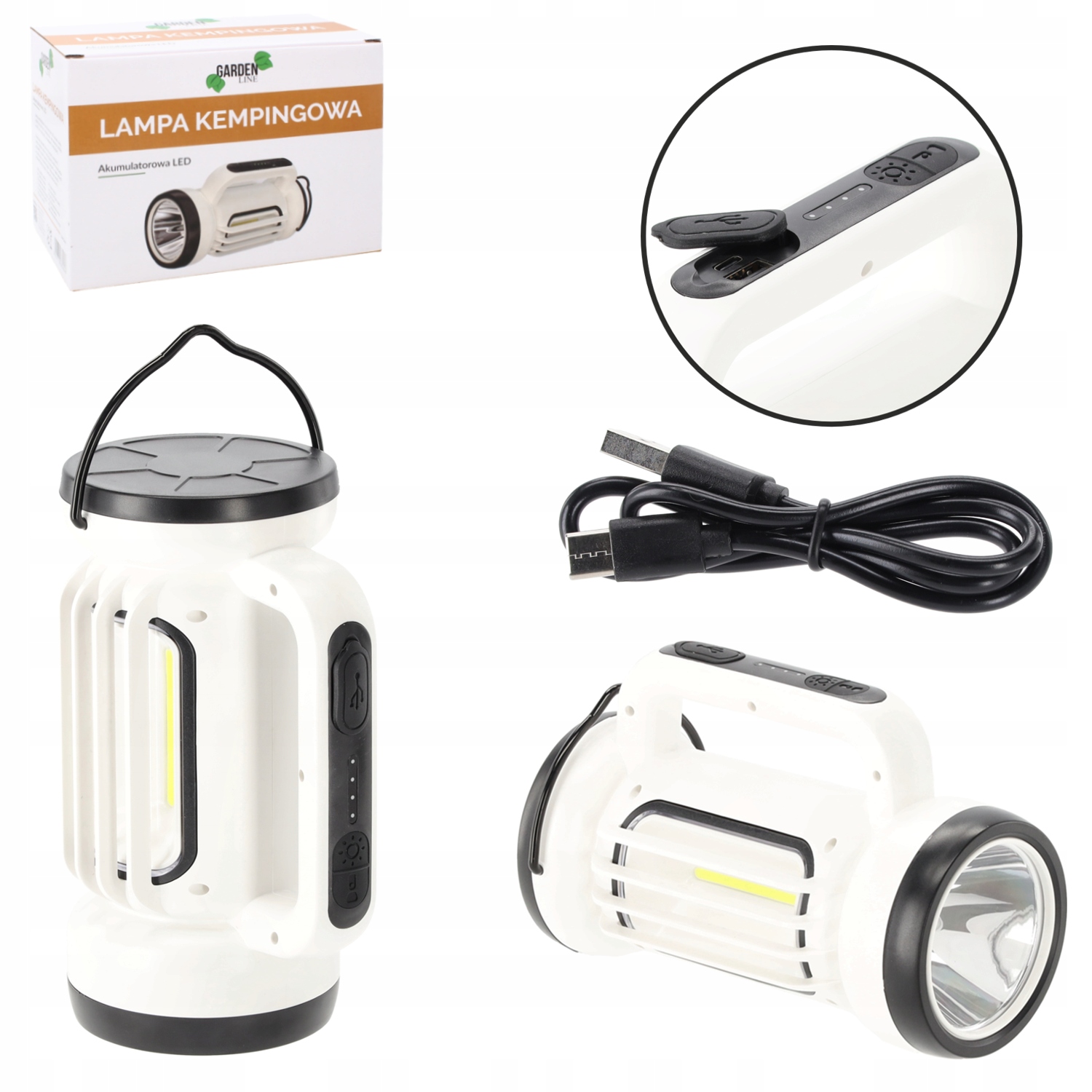Lampa Kempingowa Led Akumulatorowa Usb Typ C 5W 580LM
