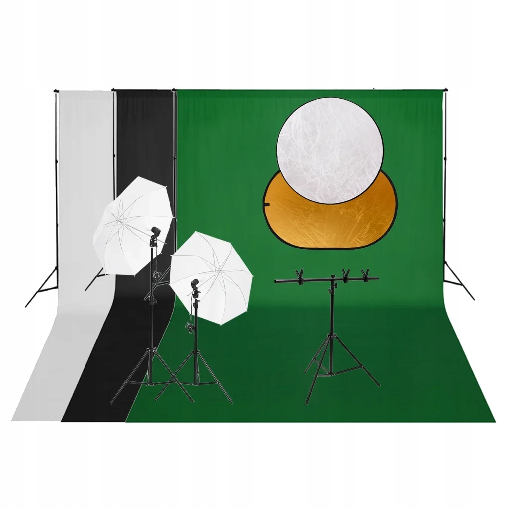 Zestaw Studyjny Fotograficzny Softbox Lampa Tła Blendy Statyw Parasolka