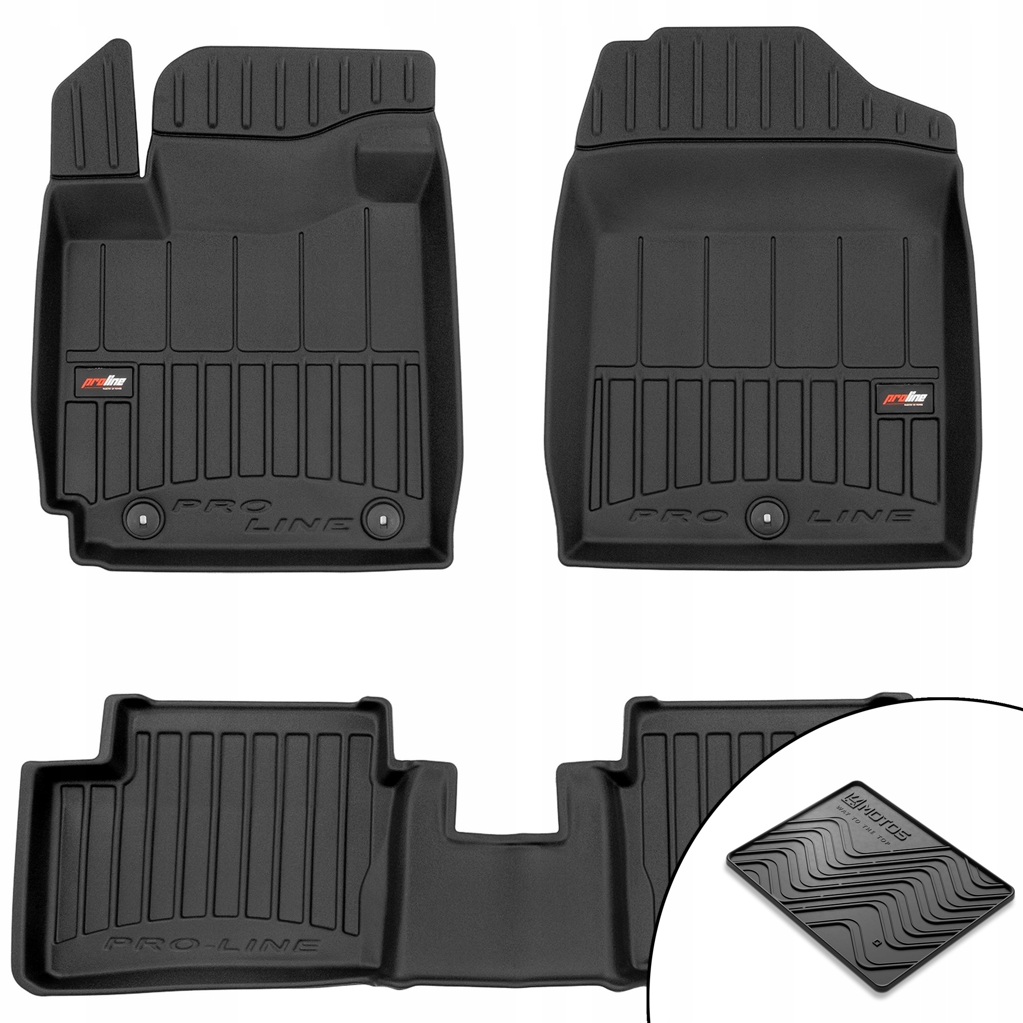 Gumové 3D koberce Kia Picanto II 2011-2017 rohož bonus
