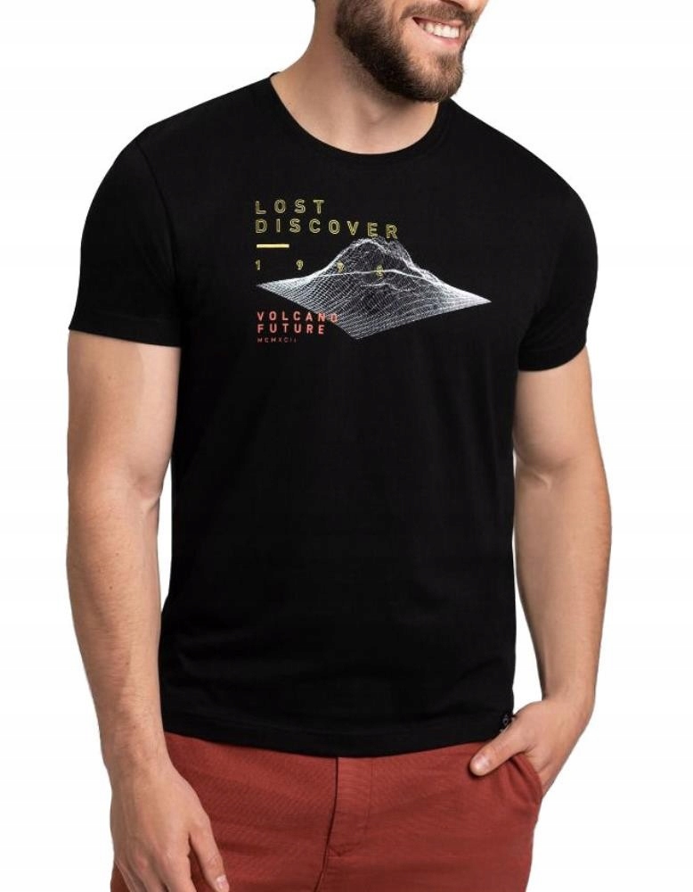 

T-shirt męski z bawełny T-mesh - czarny M