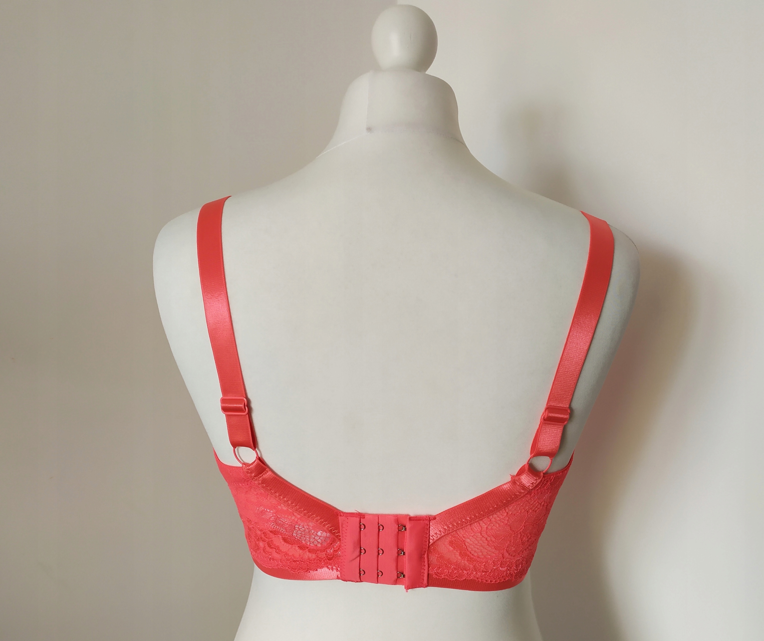 Biustonosz 90D stanik półusztywniany malina paski Kolor inny kolor