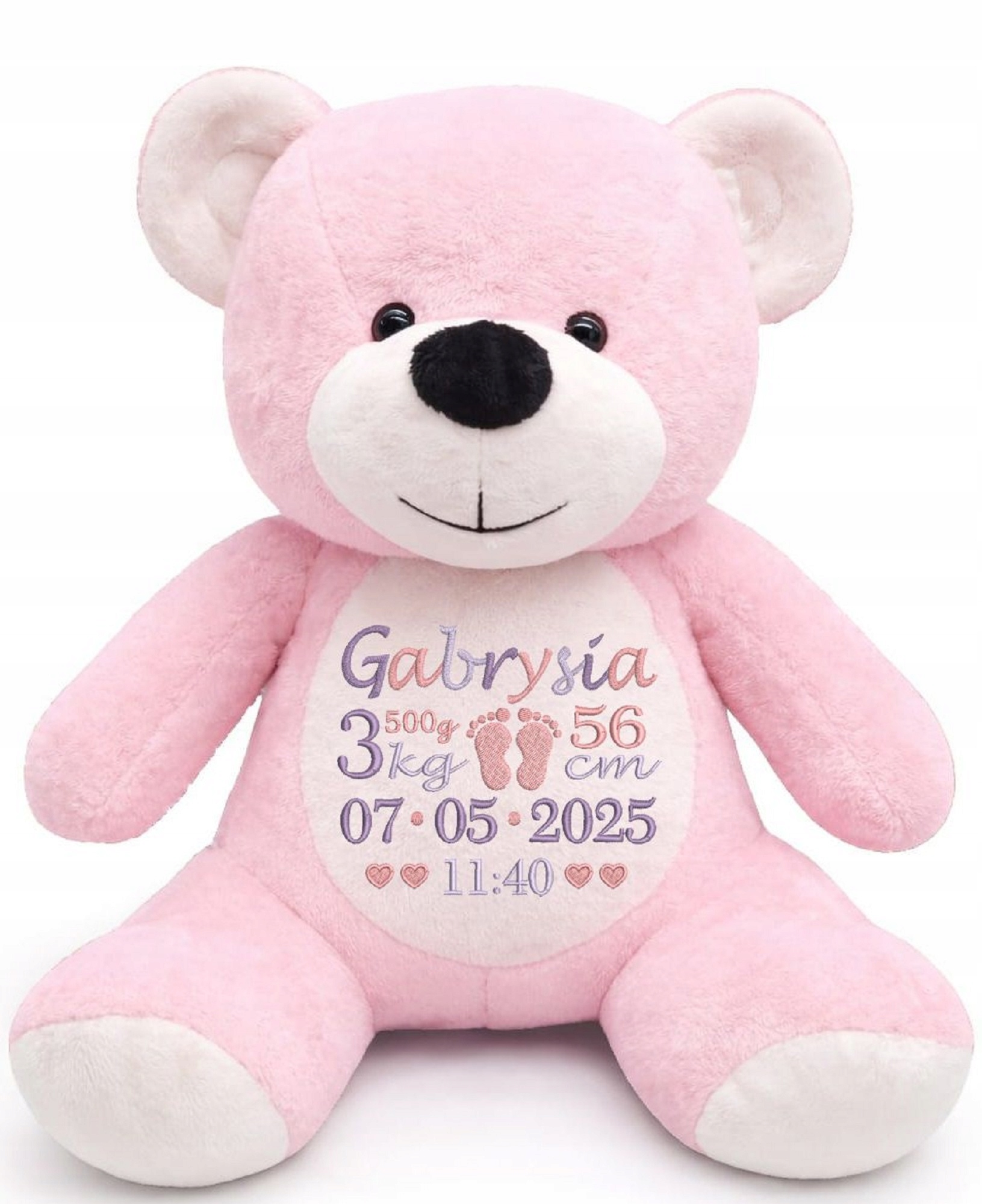 Medvídek s metrikou – suvenýr pro dítě, dárek k narozeninám