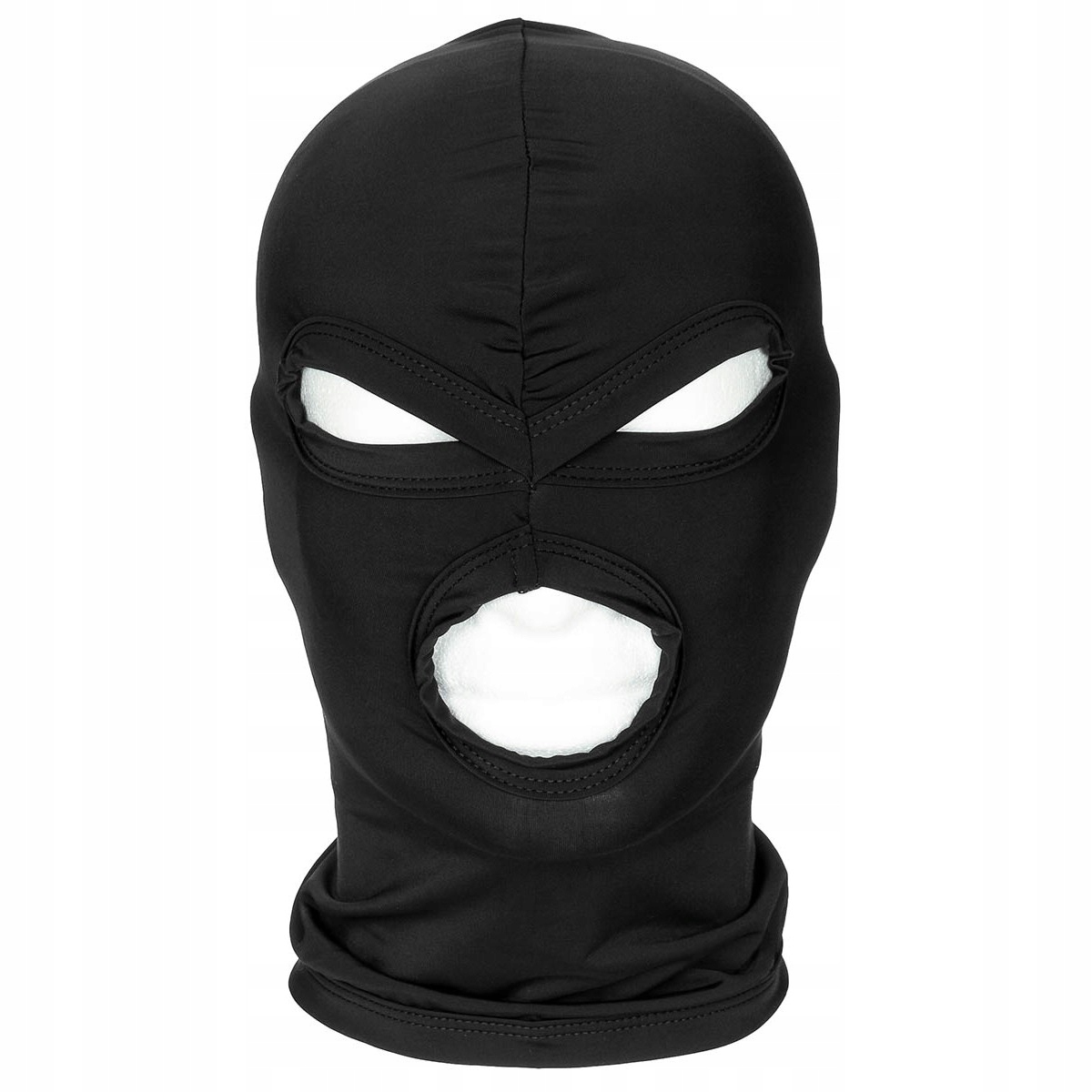 Kominiarka termoaktywna trzyotworowa czarna, elastyczna balaclava spandex