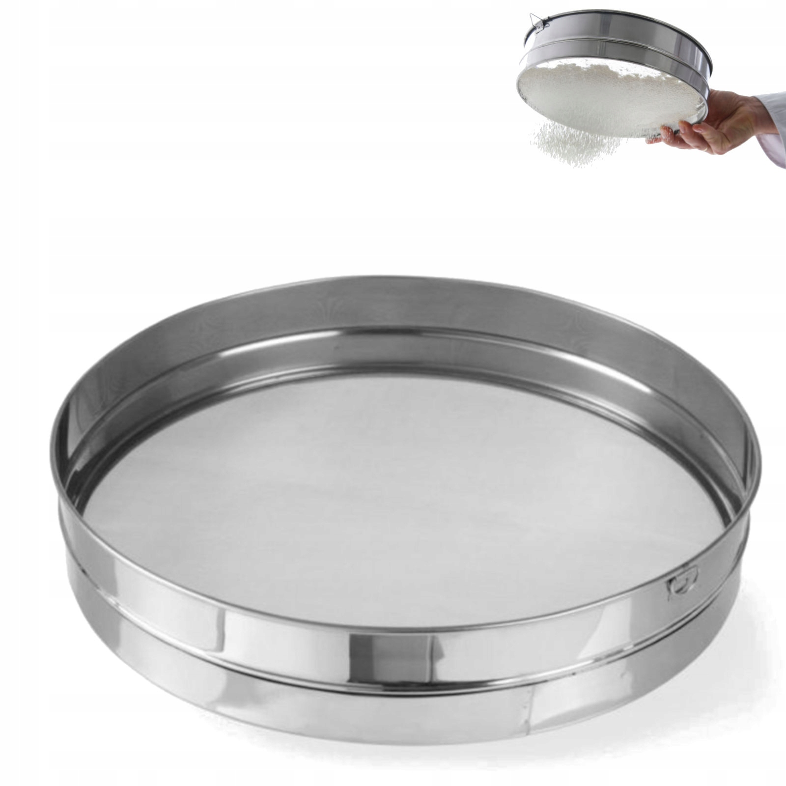 Husté cukrářské síto na prosévání mouky ocelové 410 mm Hendi 637838