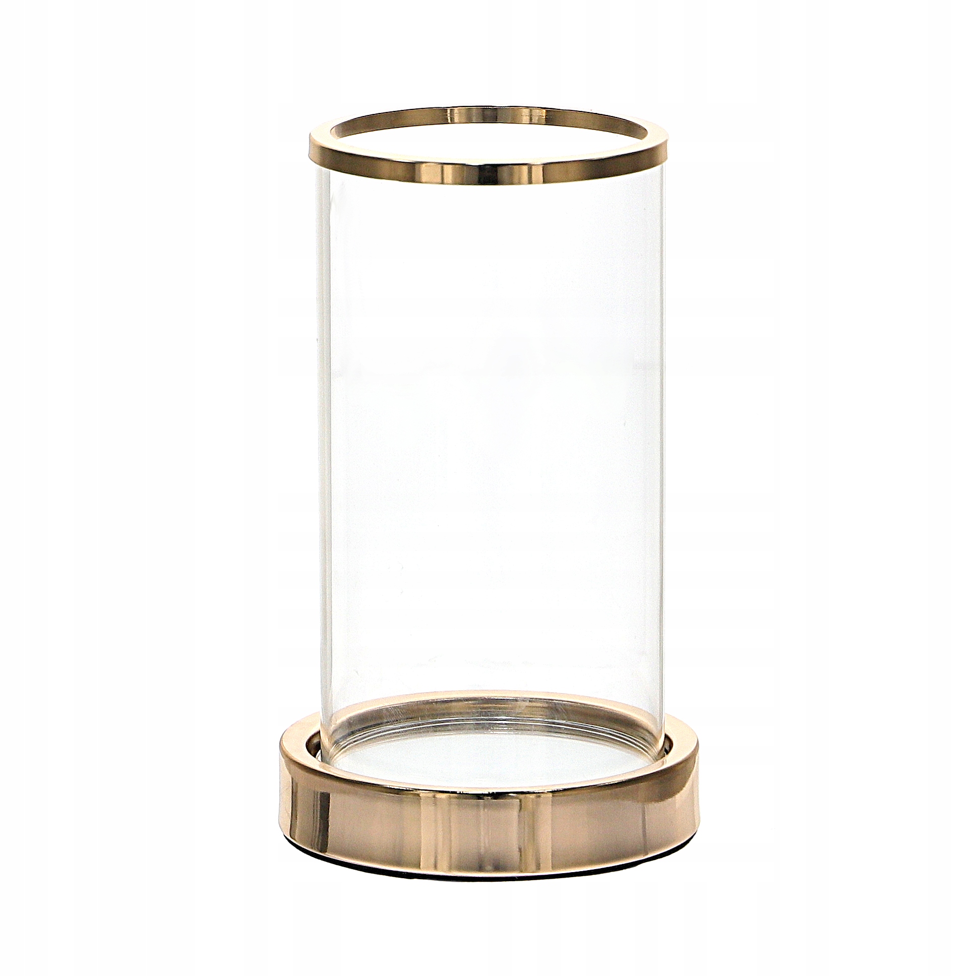 Świecznik Glamour Lampion Zloto Duzy