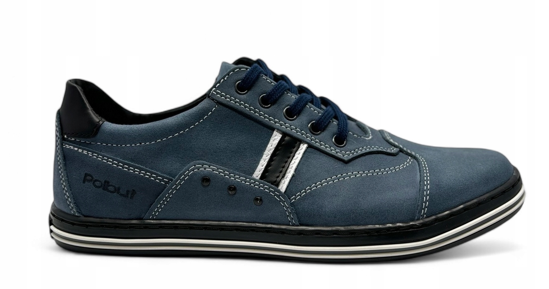 Pánské polobotky Polbut v modré barvě, velikost 43